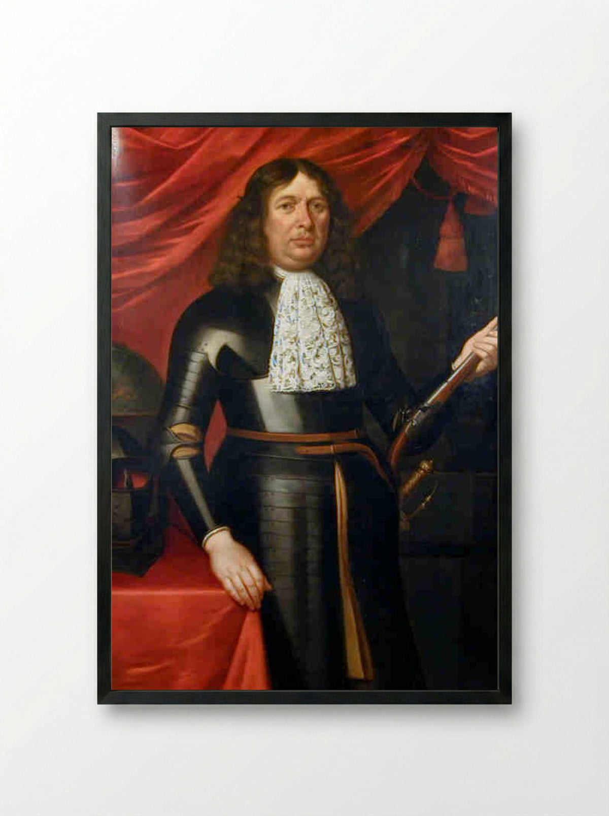 Portrait of Cornelis Jacobsz de Boer - Jan van Neck - Framed Print Black