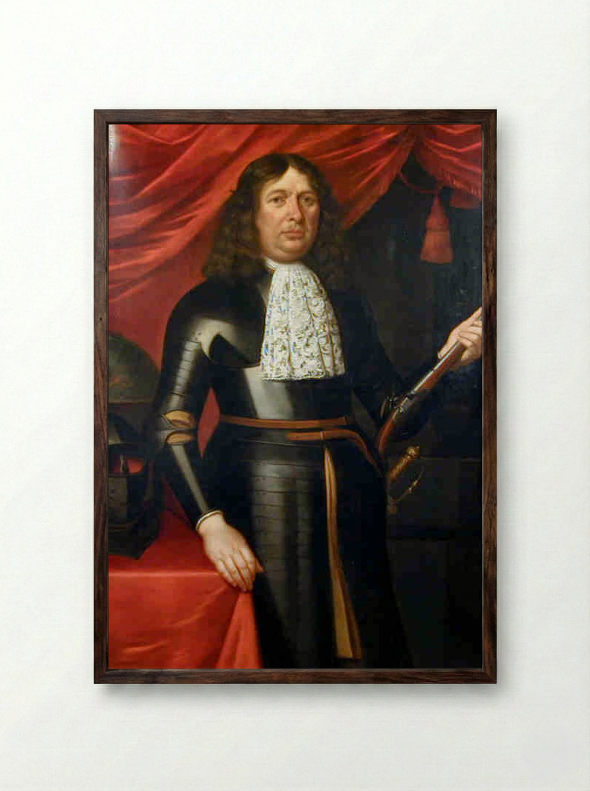 Portrait of Cornelis Jacobsz de Boer - Jan van Neck - Framed Print Dark Wood