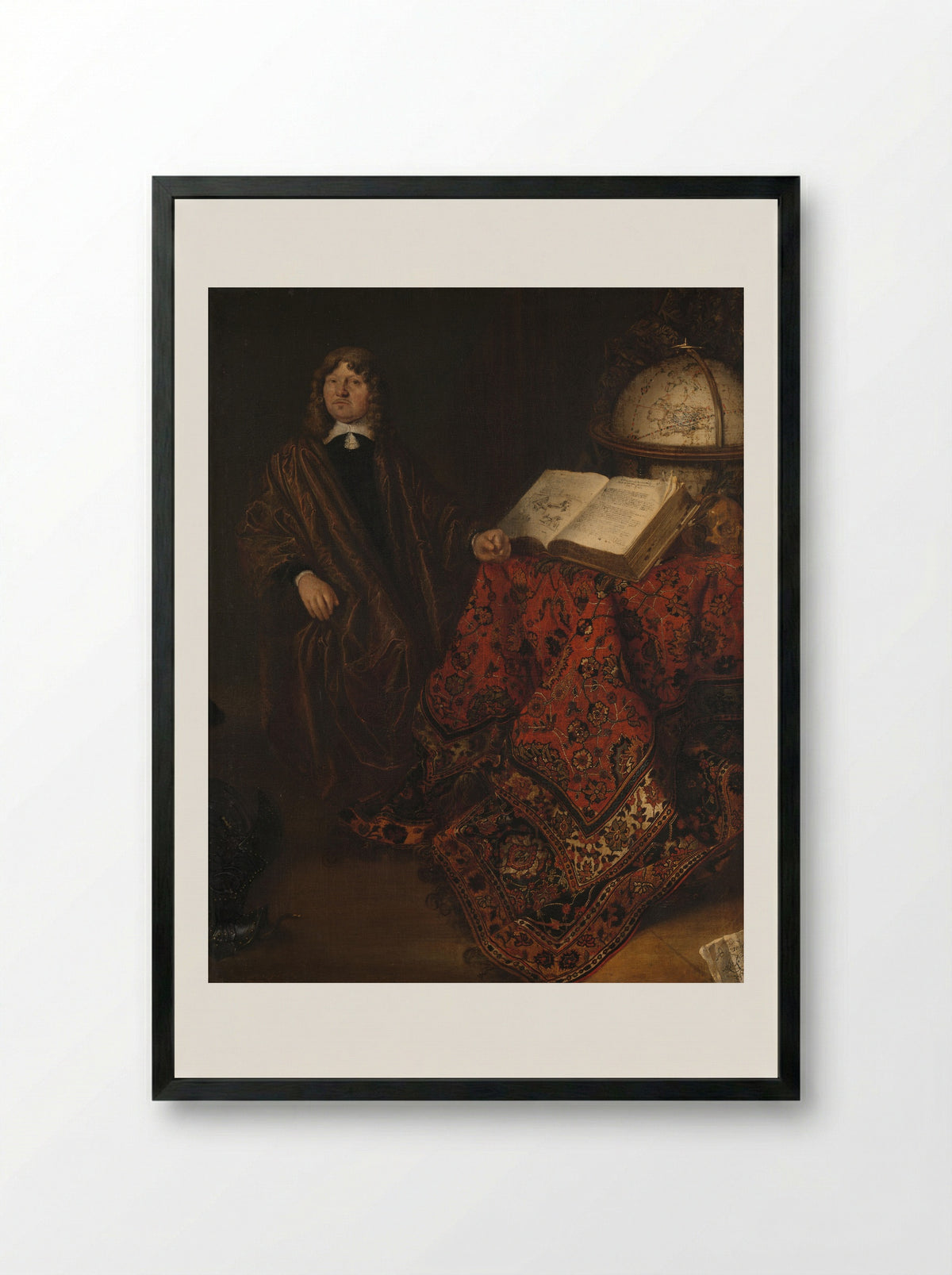 Portrait of Cornelis Jansz Meyer - Abraham van den Hecken - Framed Print Black