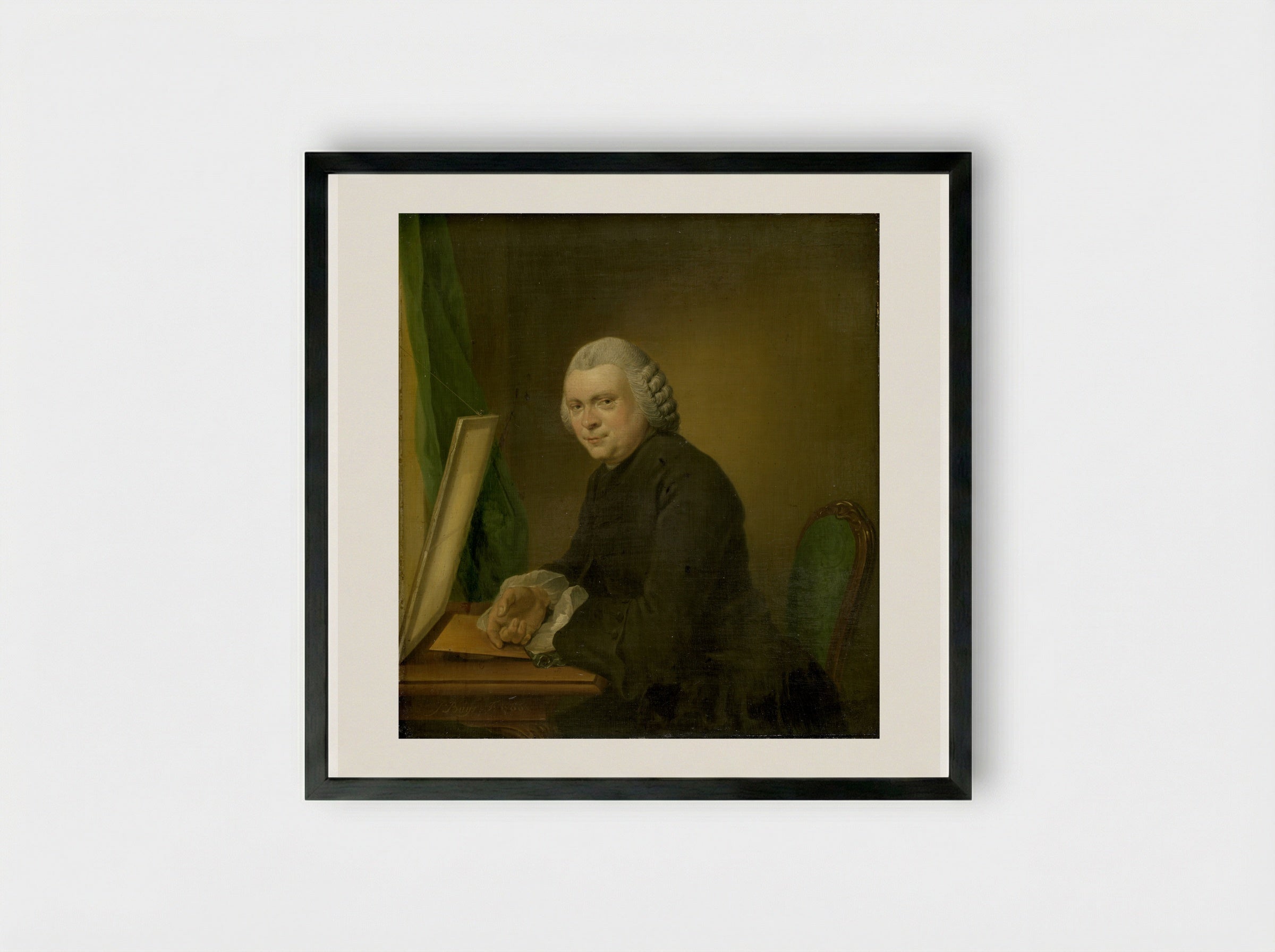Portrait of Cornelis Ploos van Amstel - Jacobus Buys - Framed Print Black