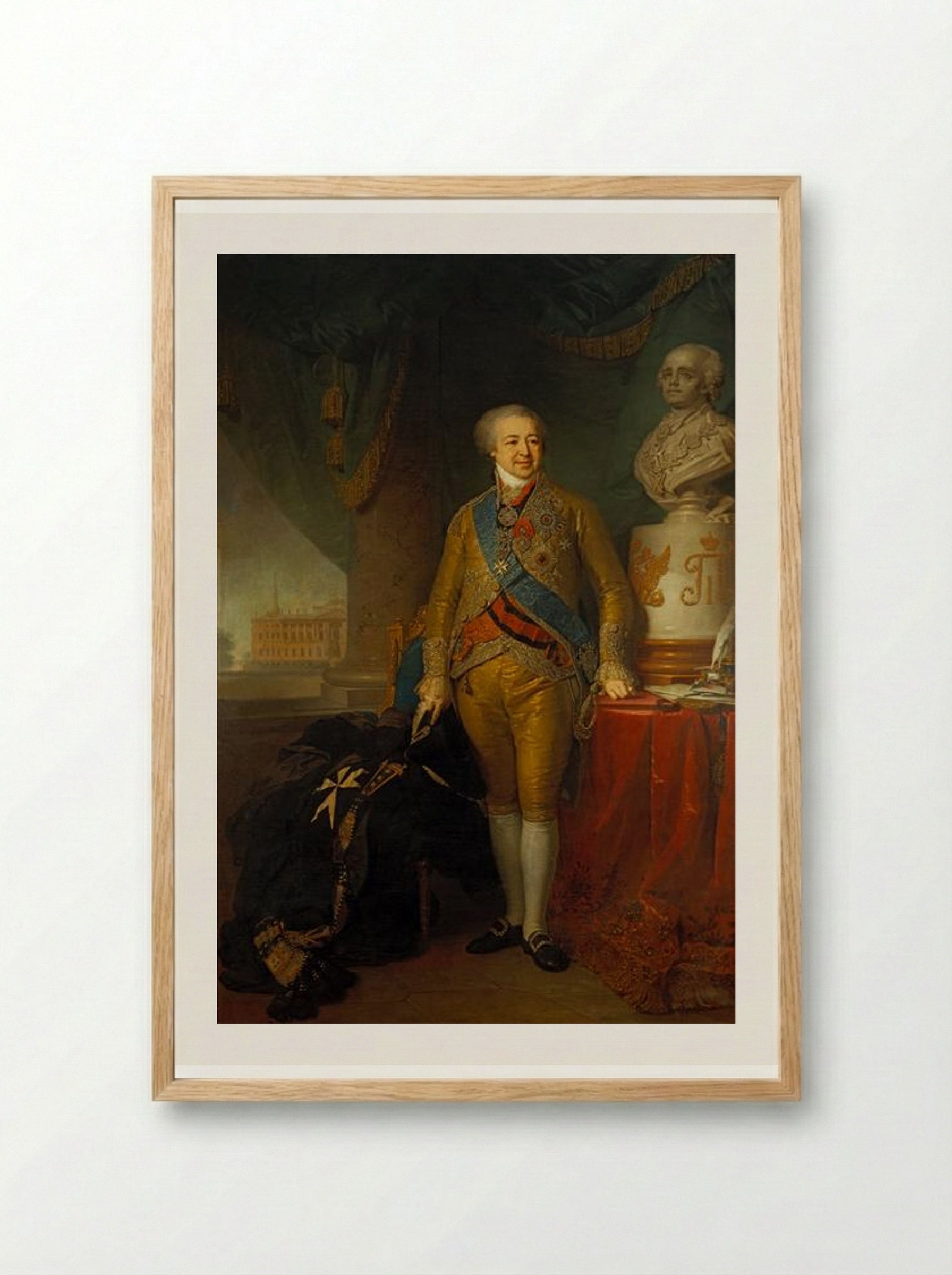 Portrait of Count Alexander Kurakin - Vladimir Borovikovsky - Framed Print Wood