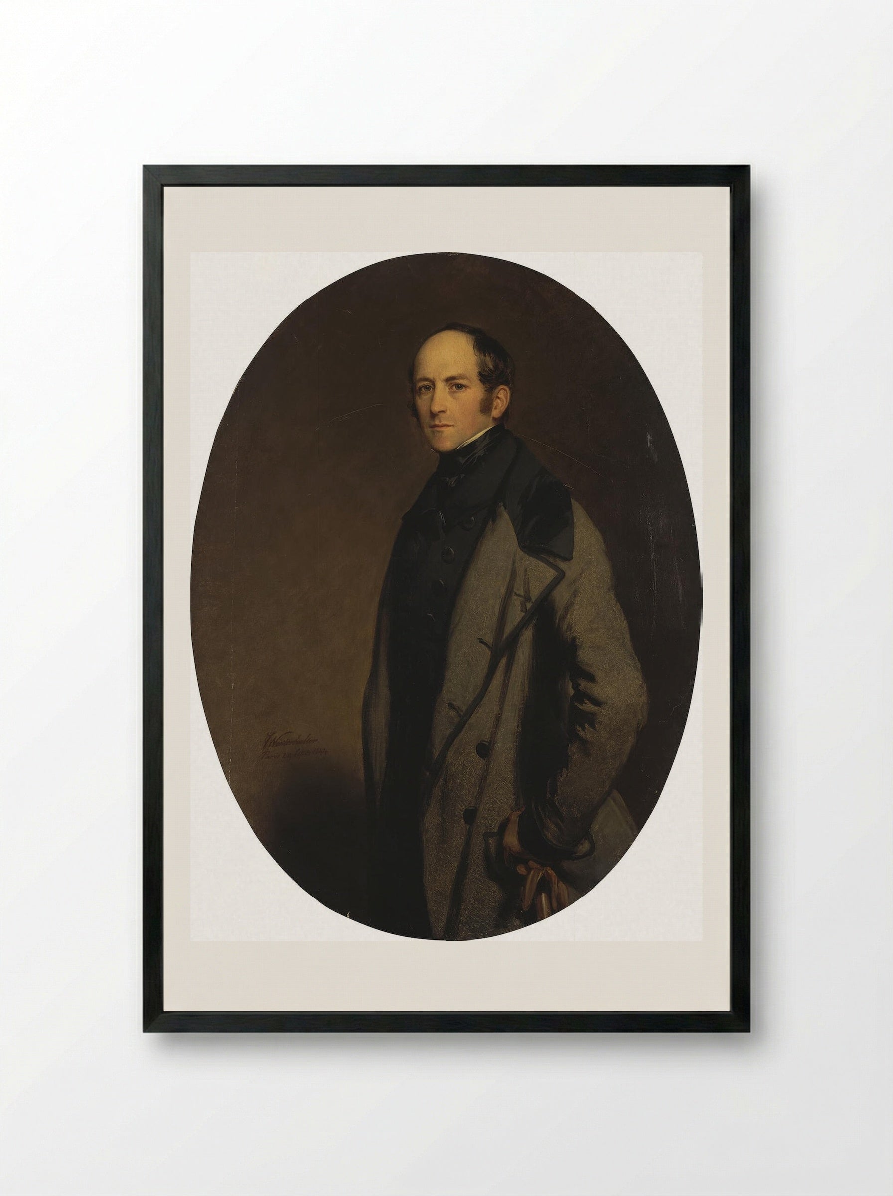 Portrait of Count Alexei Bobrinsky - Franz Xaver Winterhalter - Framed Print Black