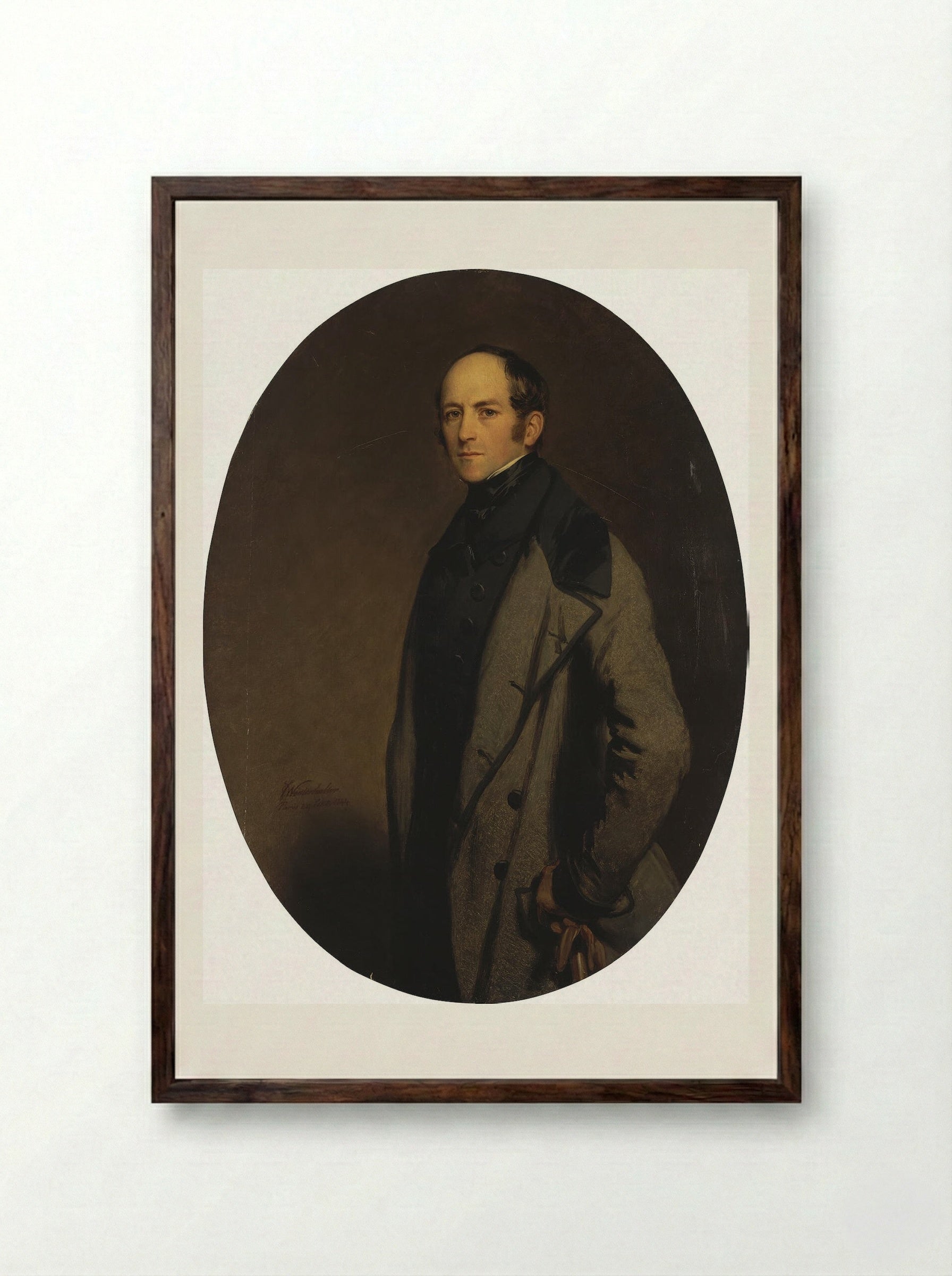 Portrait of Count Alexei Bobrinsky - Franz Xaver Winterhalter - Framed Print Dark Wood