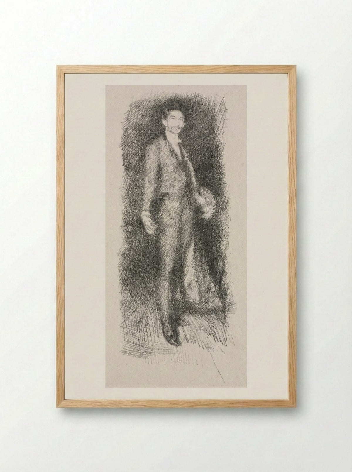 Portrait of Count Robert de Montesquiou - James McNeill Whistler - Framed Print Wood