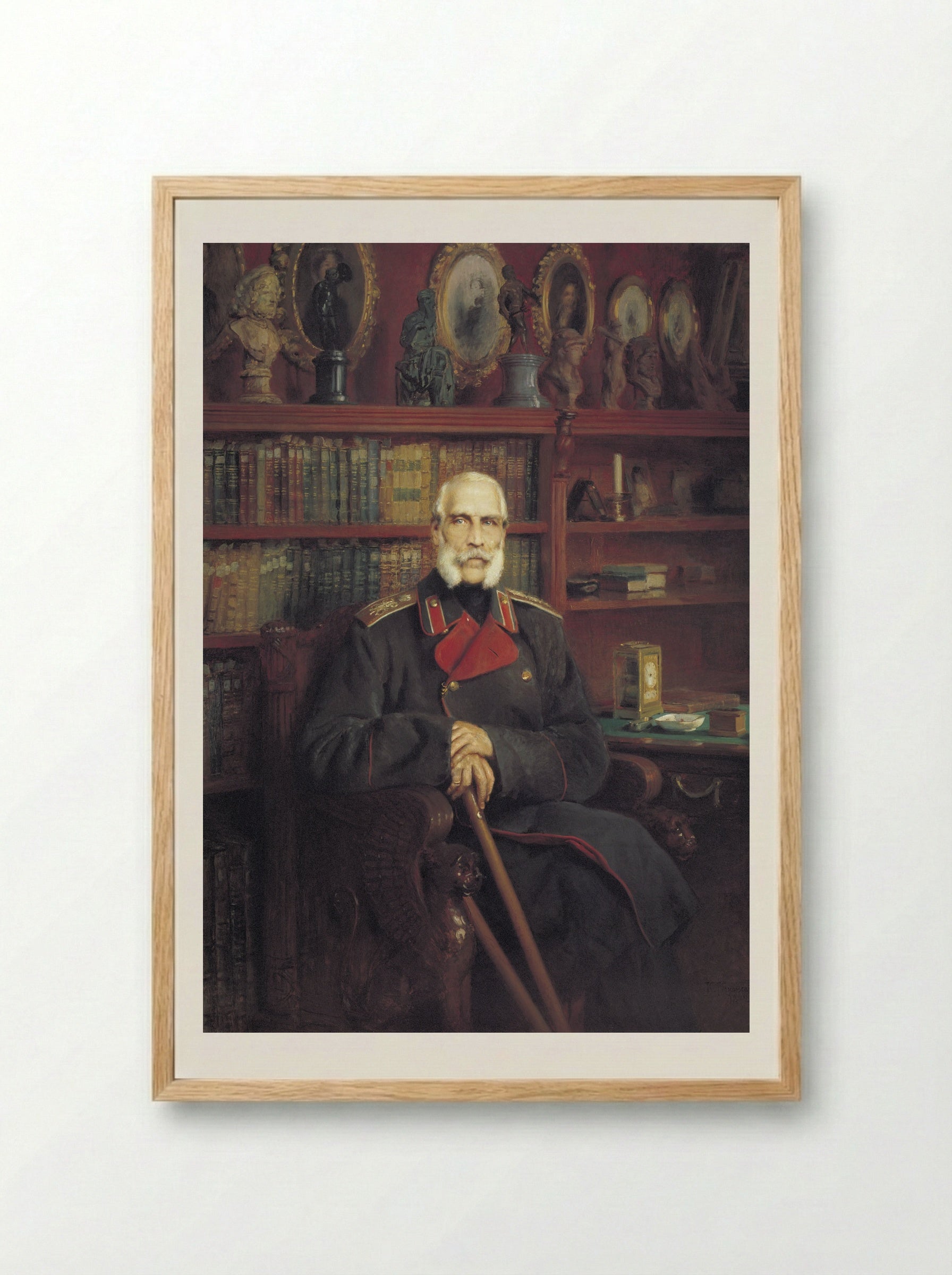 Portrait of Count Sergei Grigoriyevich Stroganov - Konstantin Makovsky - Framed Print Wood