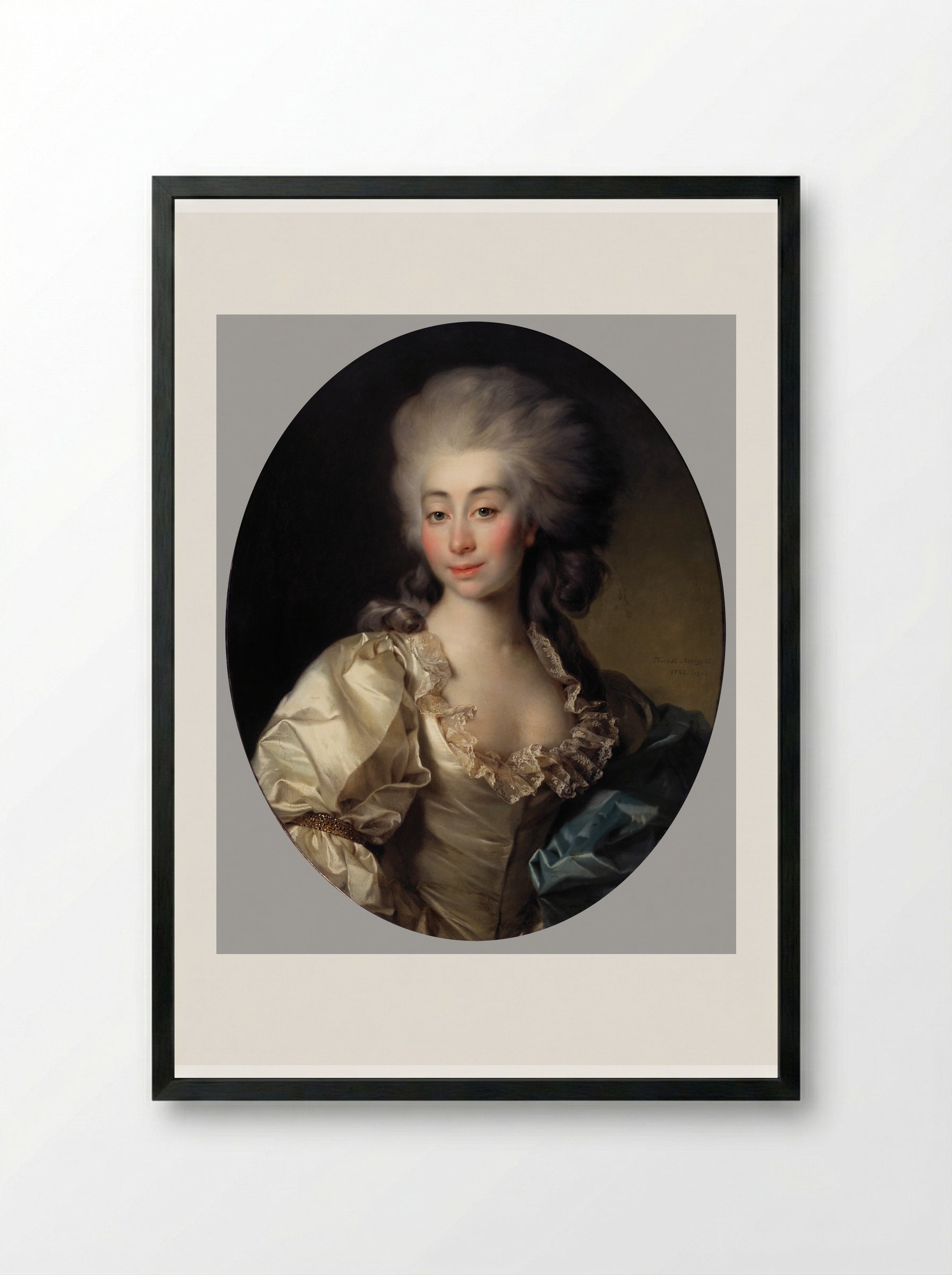 Portrait of Countess Ursula Mniszek - Dmitry Levitzky - Framed Print Black