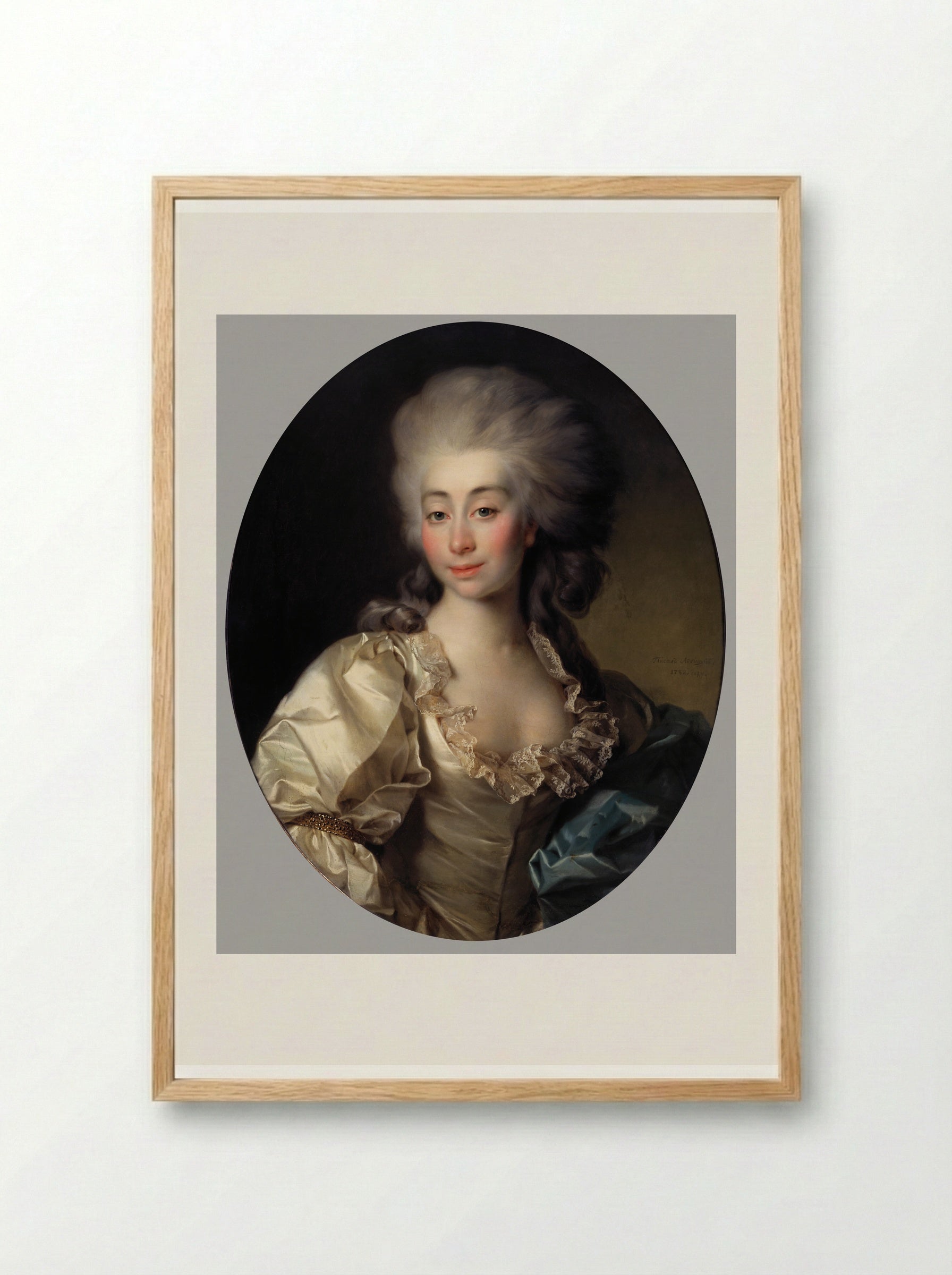 Portrait of Countess Ursula Mniszek - Dmitry Levitzky - Framed Print Wood