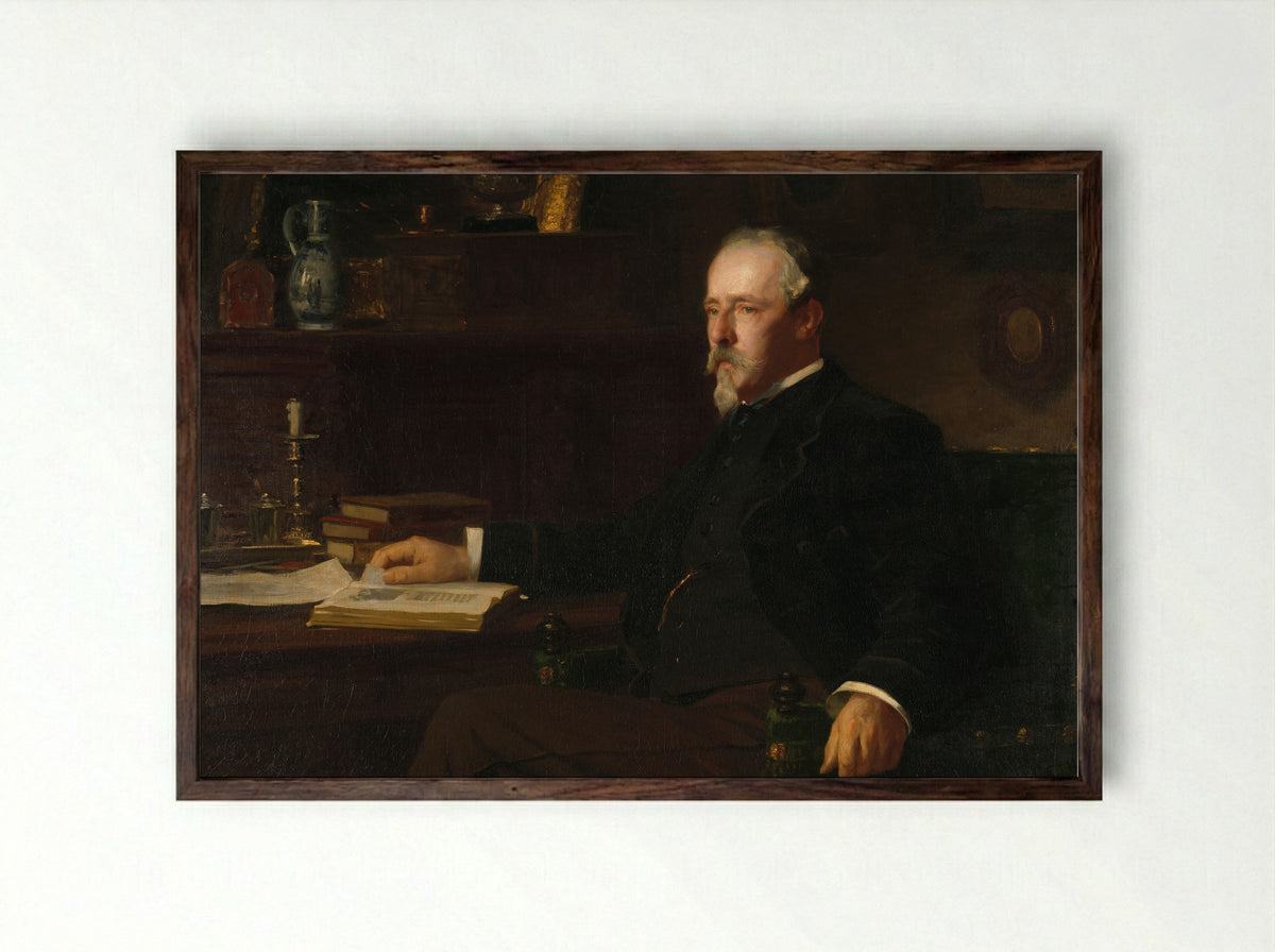 Portrait of Daniël Franken Dzn - Willy Martens - Framed Print Dark Wood