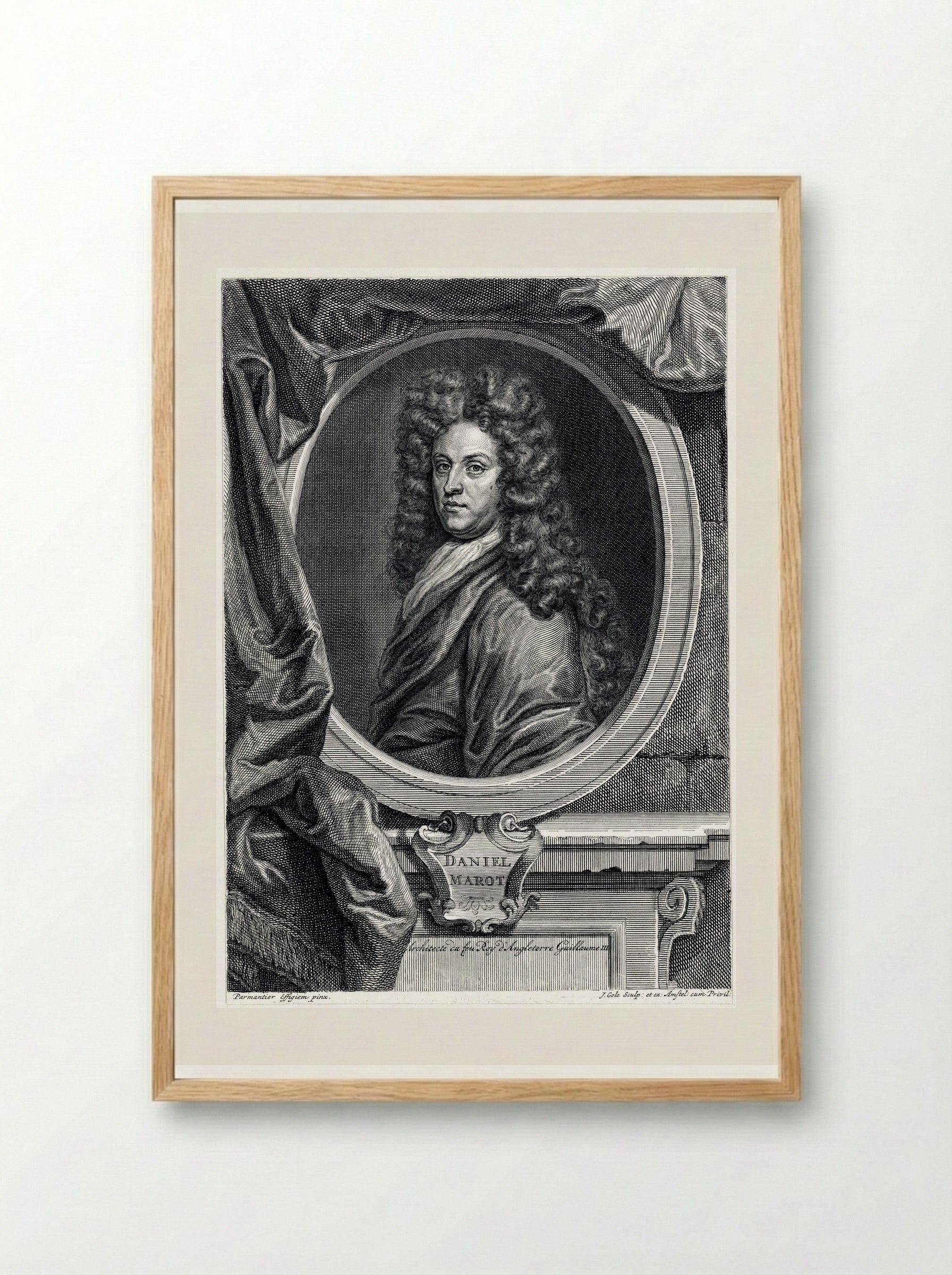 Portrait of Daniël Marot (I) - Daniël Marot (I) - Framed Print Wood