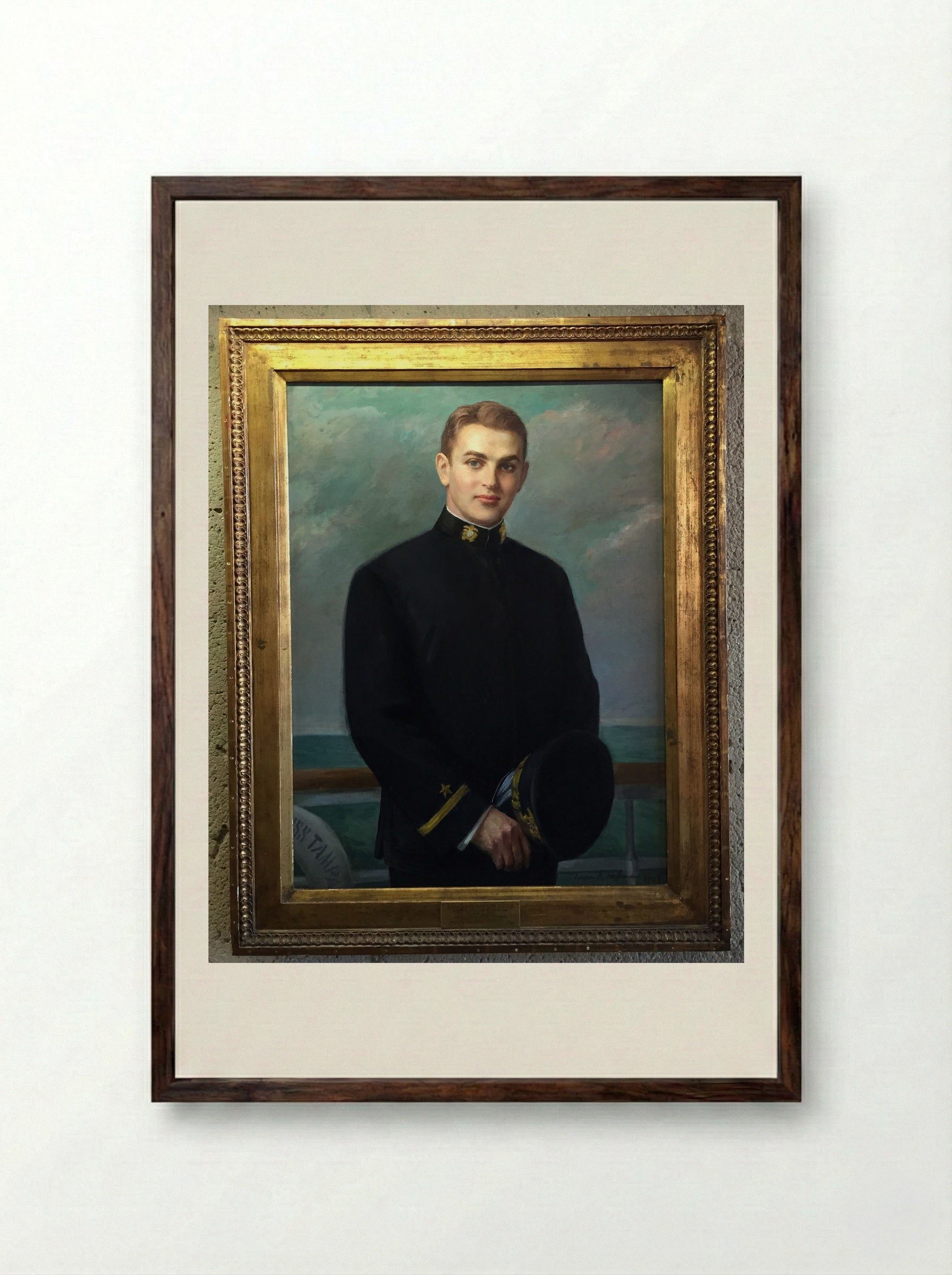Portrait of David Hoffman - Irwin D. Hoffman - Framed Print Dark Wood