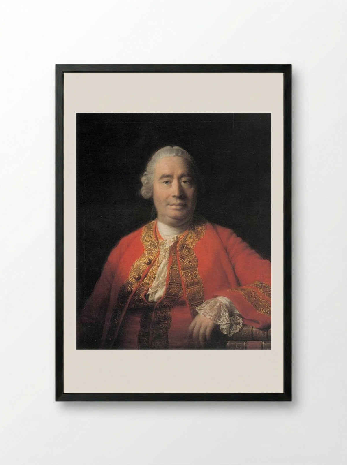 Portrait of David Hume - Allan Ramsay - Framed Print Black