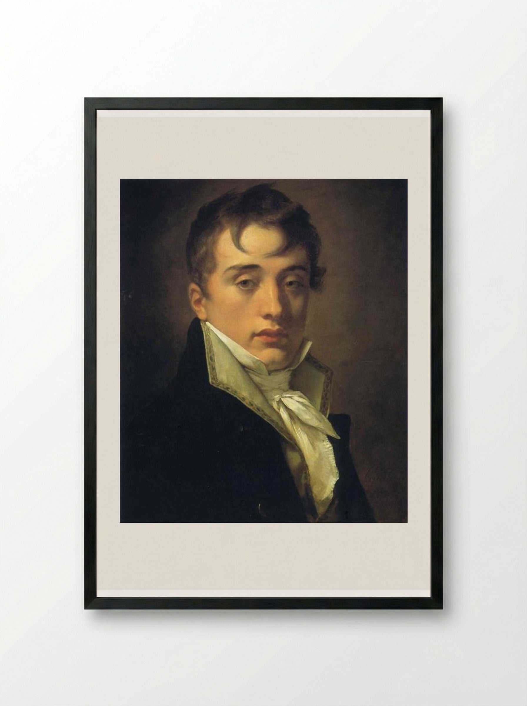 Portrait of David Johnston - Pierre-Paul Prud'hon - Framed Print Black