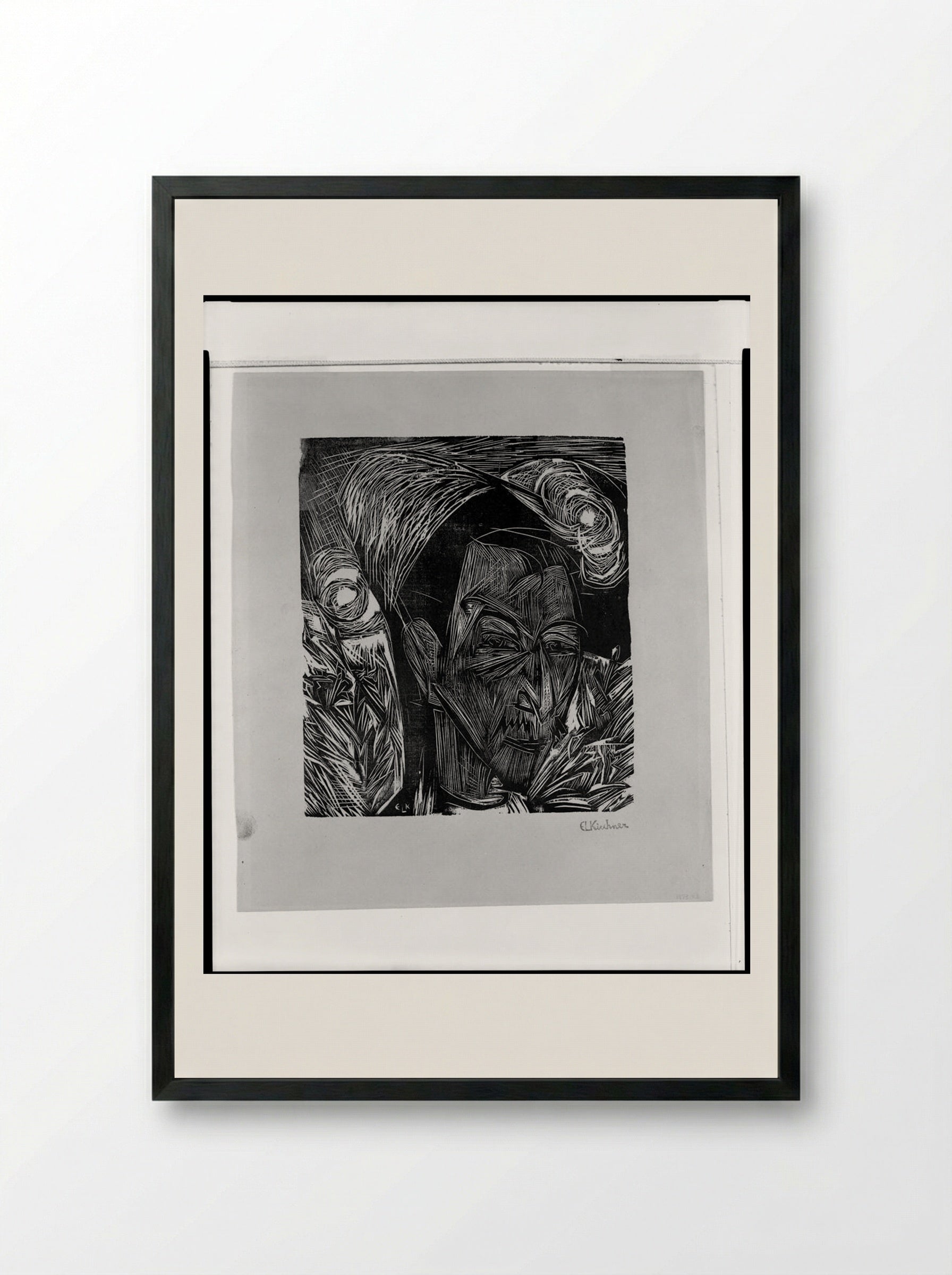 Portrait of David M. - Ernst Ludwig Kirchner - Framed Print Black