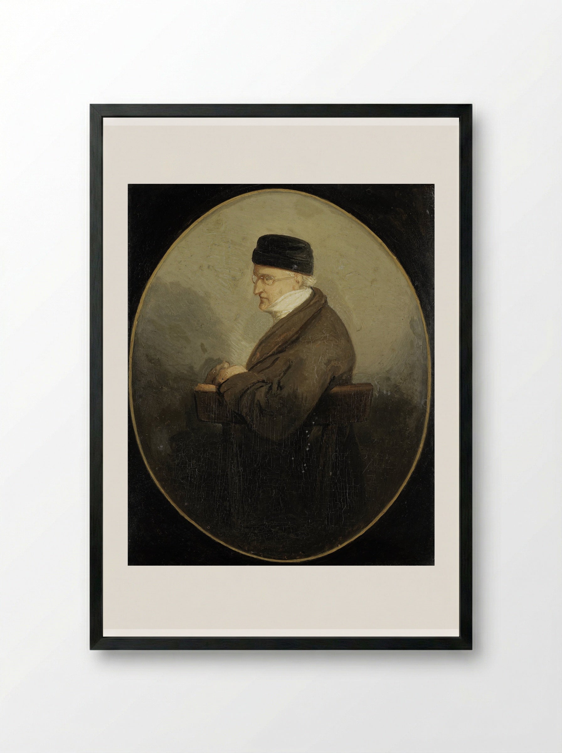 Portrait of David Pierre Giottino Humbert de Superville - Jacobus Ludovicus Cornet - Framed Print Black