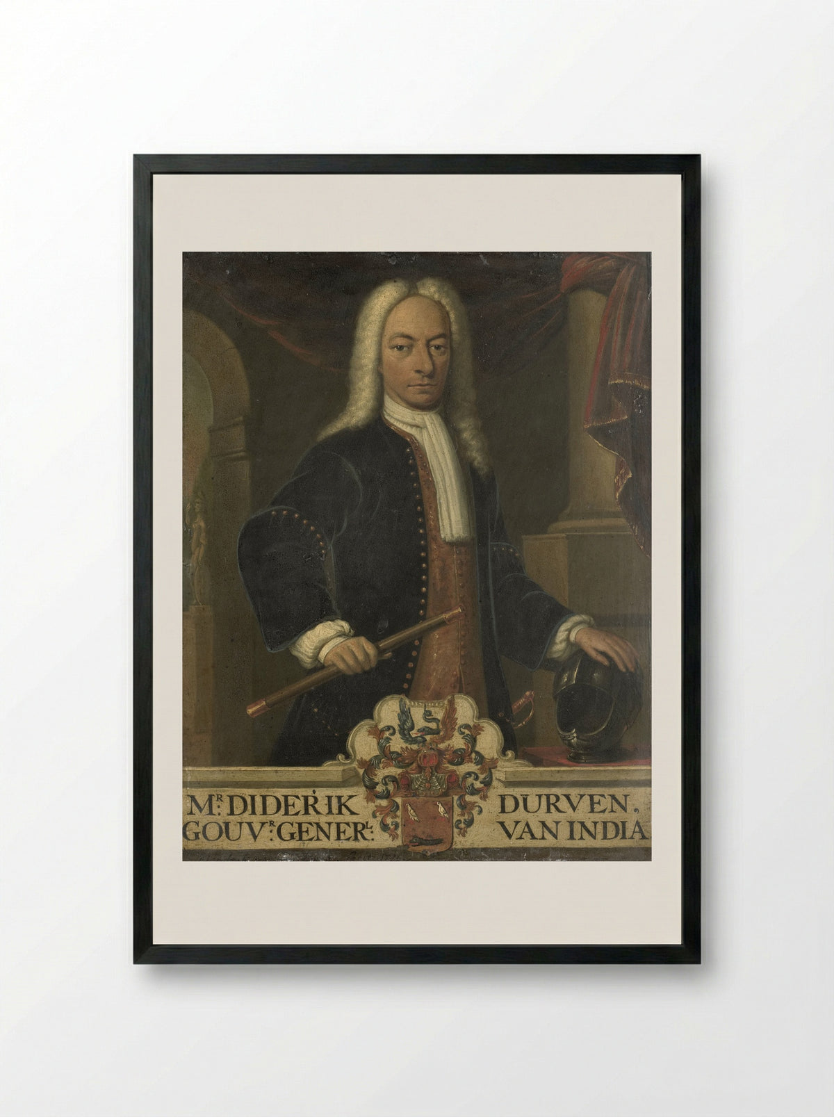 Portrait of Diederik van Durven - Hendrik van den Bosch - Framed Print Black