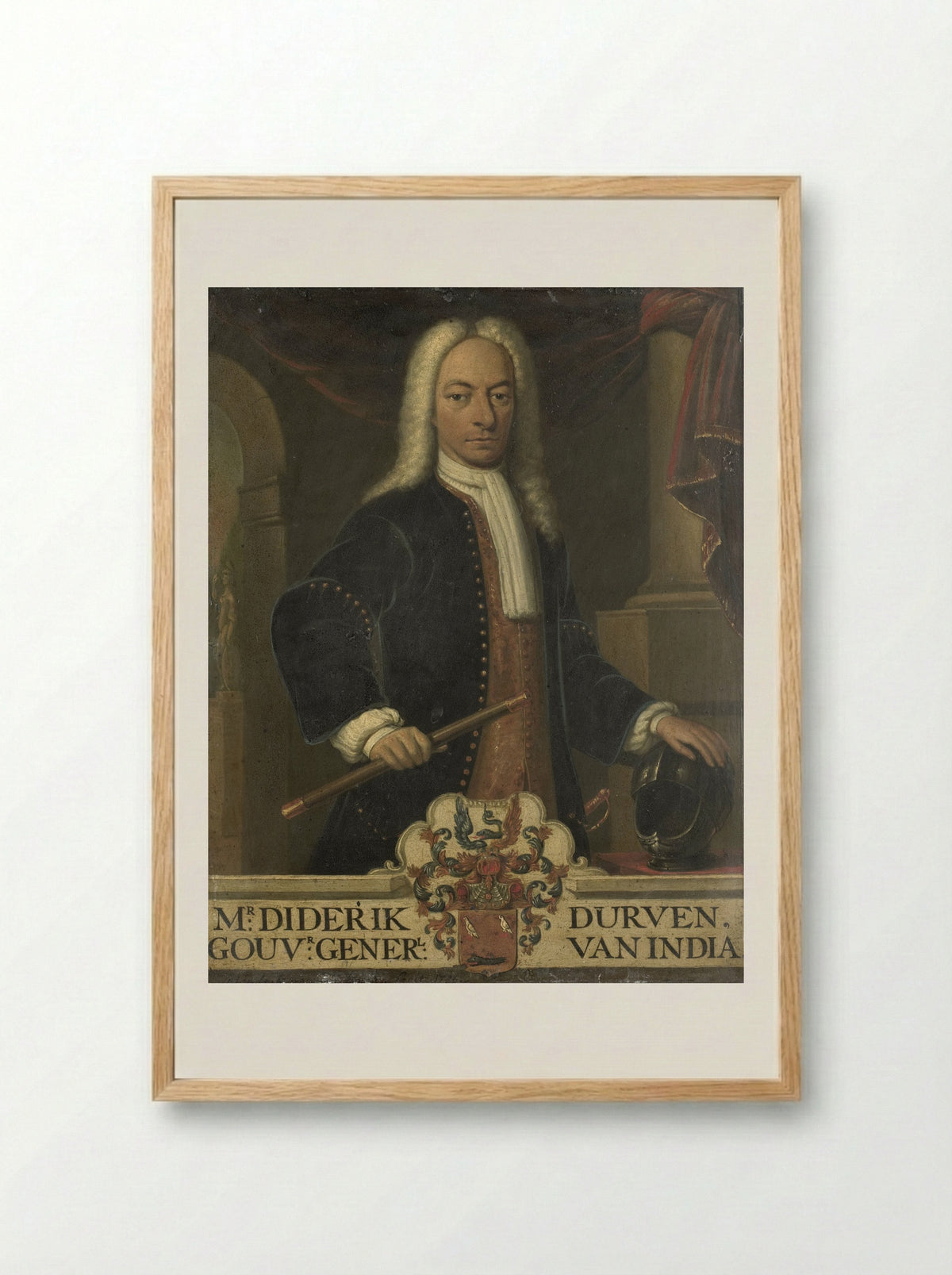 Portrait of Diederik van Durven - Hendrik van den Bosch - Framed Print Wood
