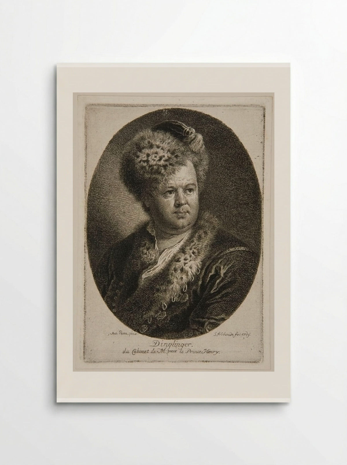 Portrait of Dinglinger - Georg Friedrich Schmidt - Poster