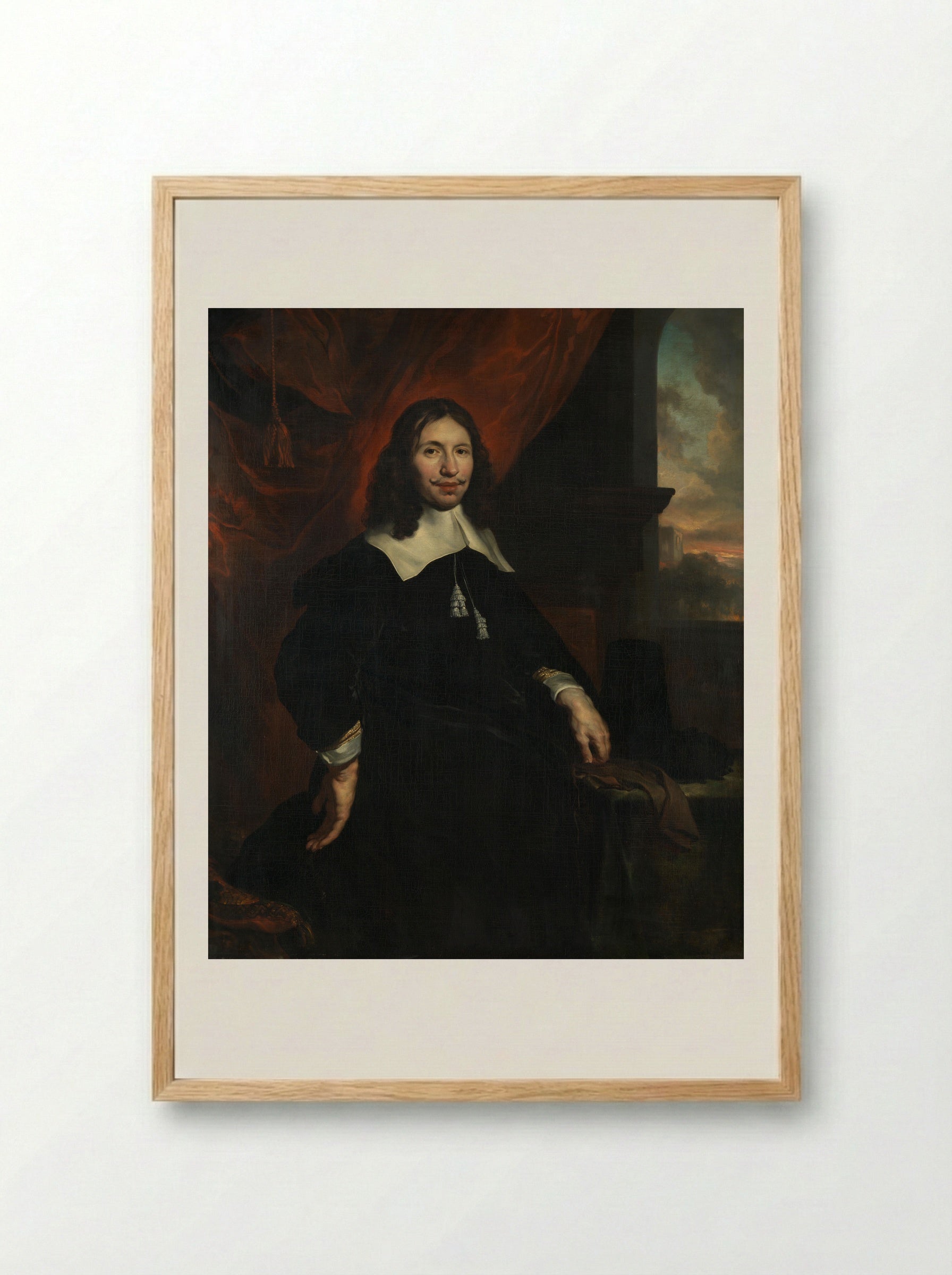 Portrait of Dionijs Wijnands - Jan van Noordt - Framed Print Wood