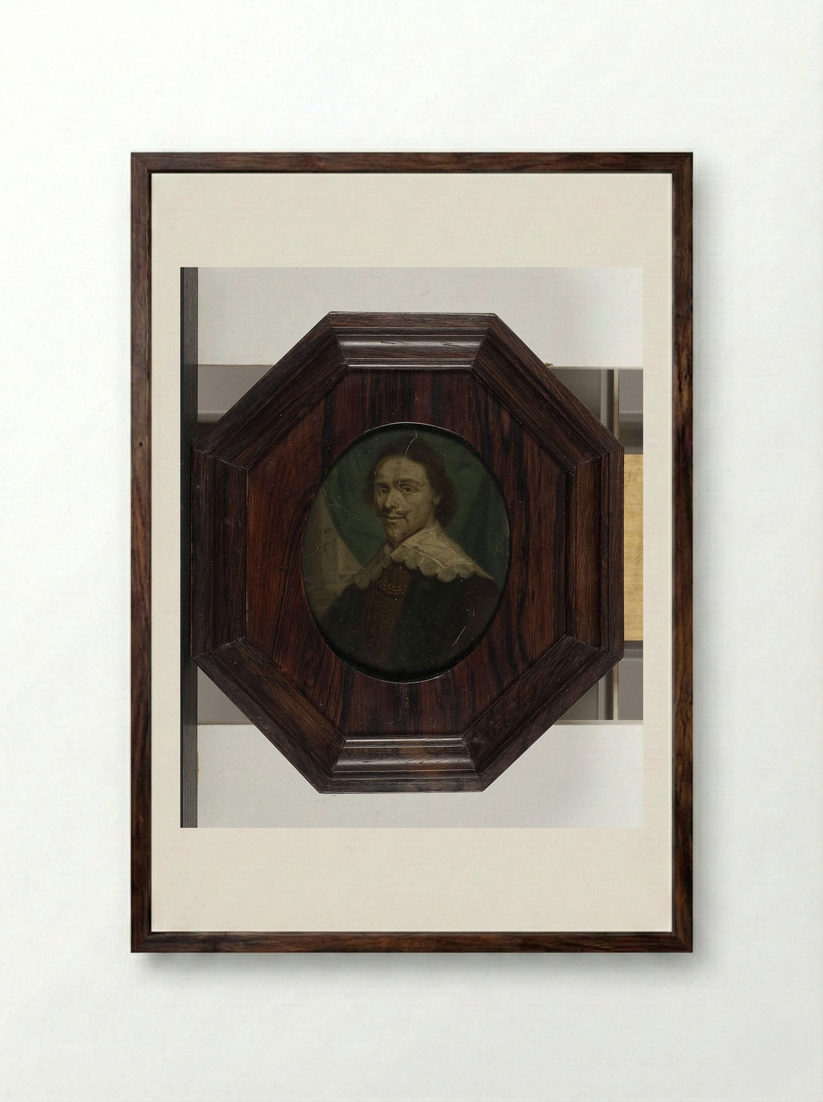 Portrait of Dirck Graswinckel - Arnoud van Halen - Framed Print Dark Wood