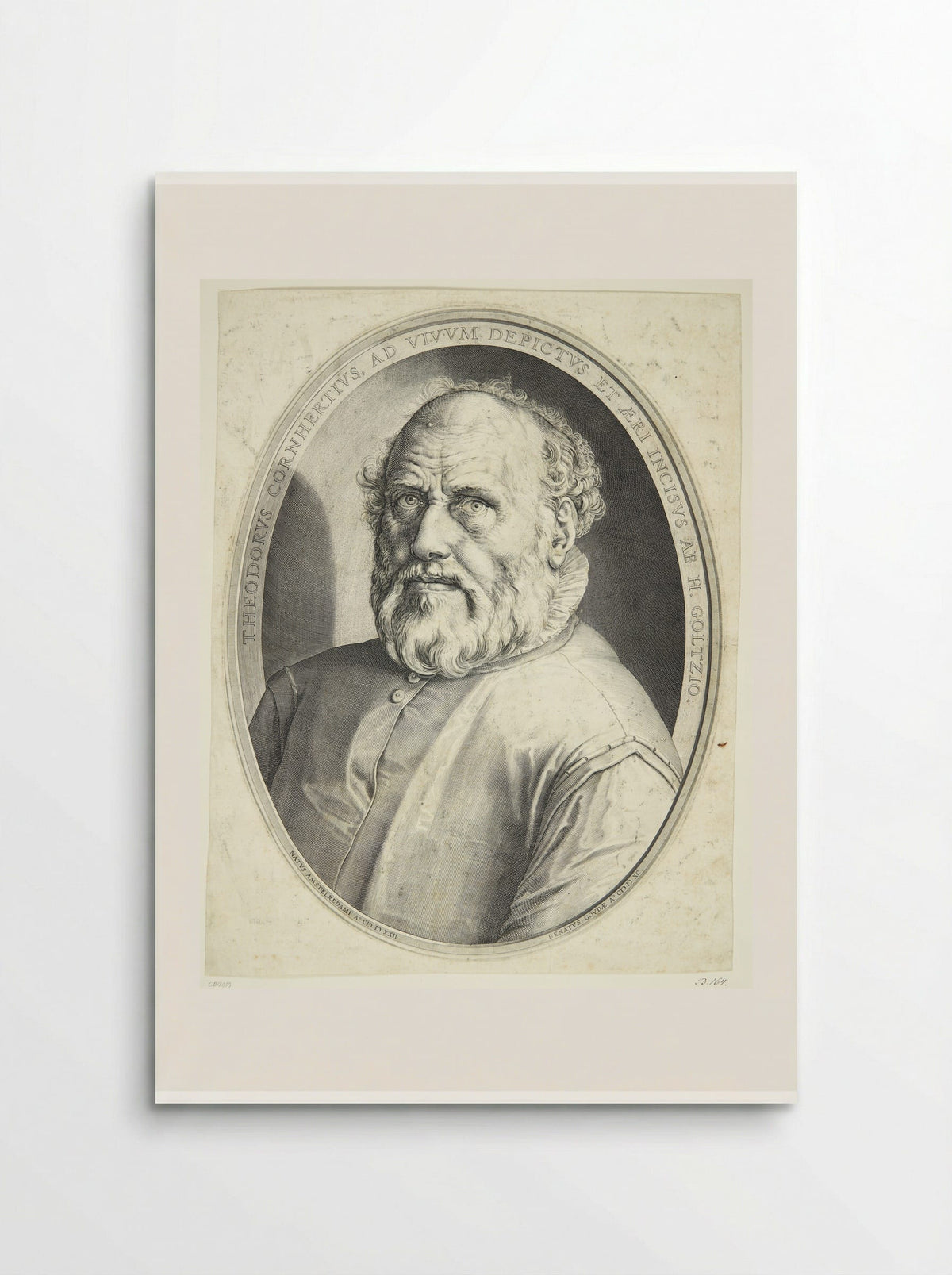 Portrait of Dirck Volkertsz. Coornhert - Hendrick Goltzius - Poster