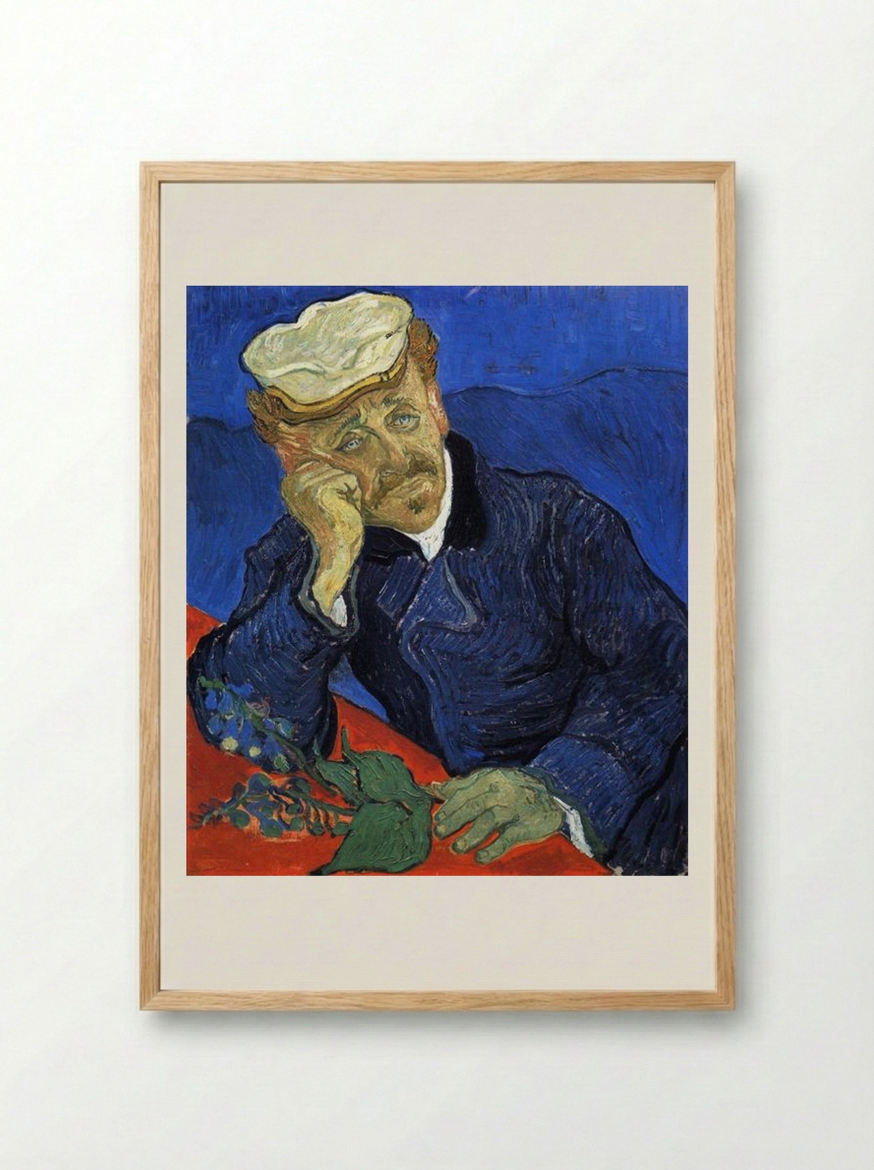 Portrait of Doctor Gachet - Vincent van Gogh - Framed Print Wood