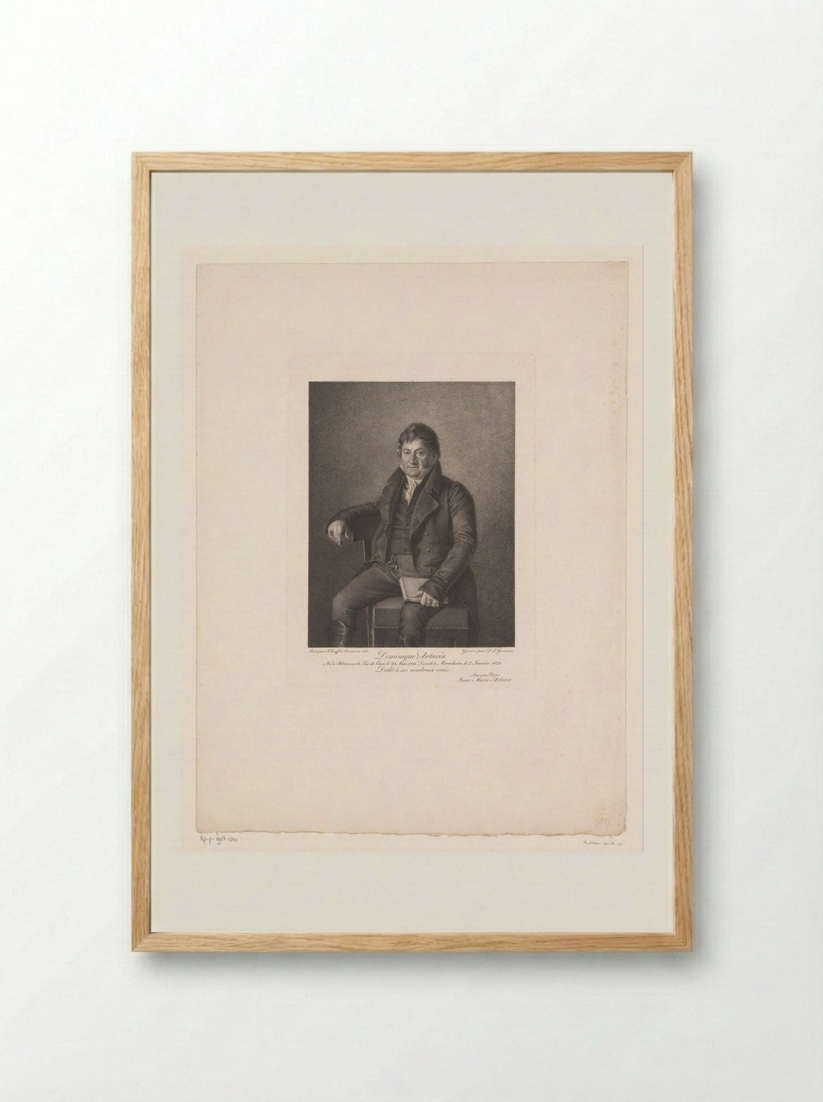 Portrait of Domenico Artaria - Ludwig Gottlieb Portman - Framed Print Wood