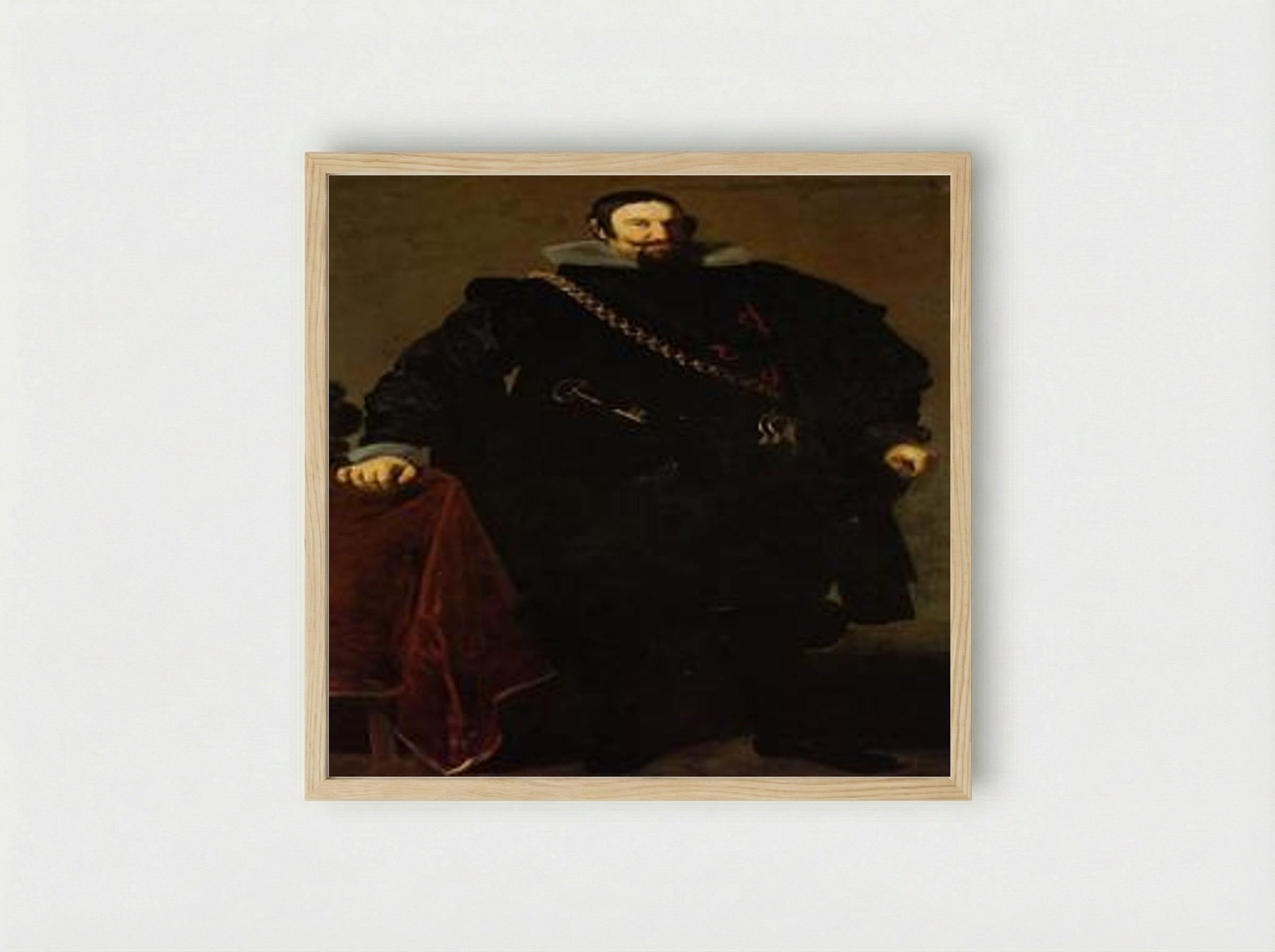 Portrait of Don Gaspar de Guzmán, Count-Duke of Olivares - Diego Velázquez - Framed Print Wood