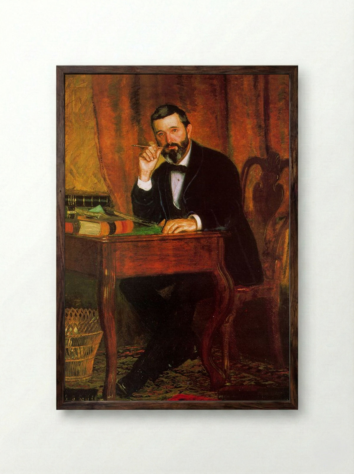 Portrait of Dr. Horatio C. Wood - Thomas Eakins - Framed Print Dark Wood