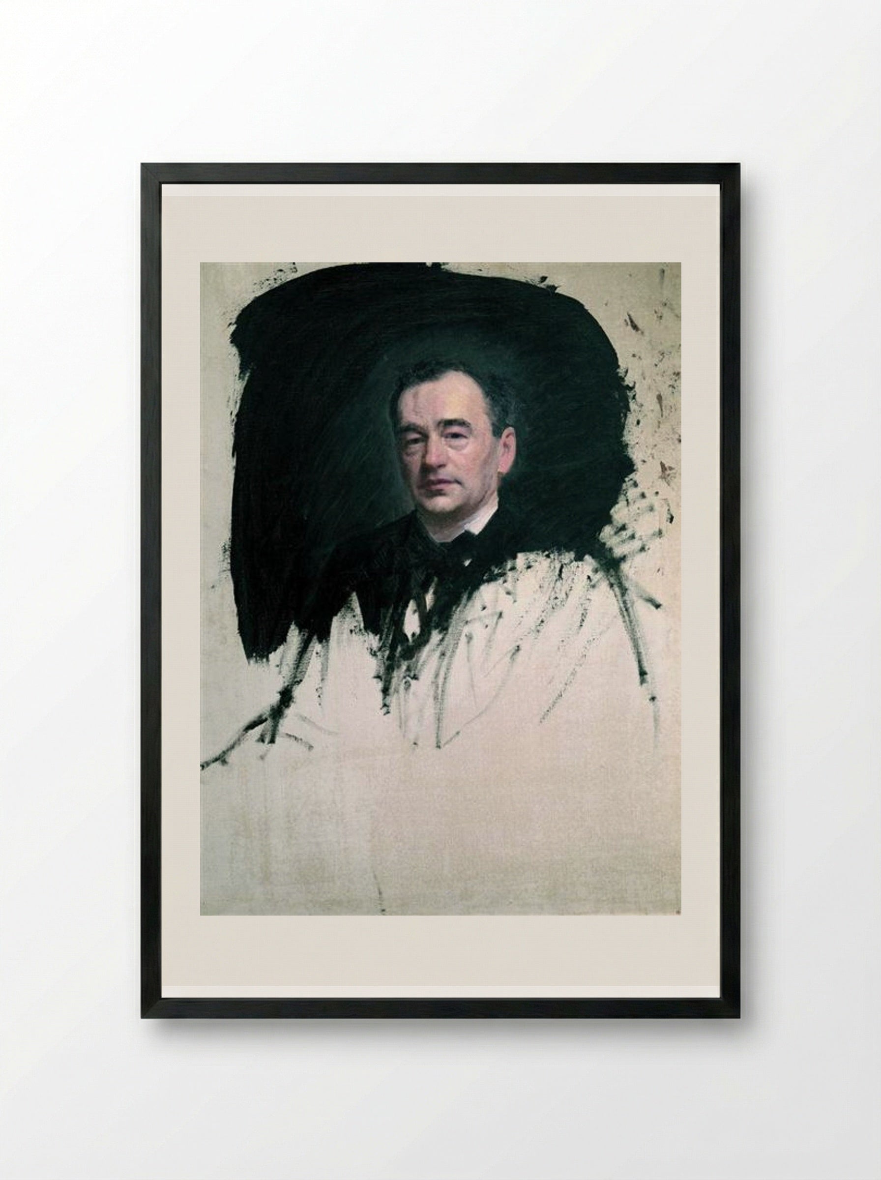 Portrait of Dr. Karl A. Rauhfus - Ivan Kramskoy - Framed Print Black