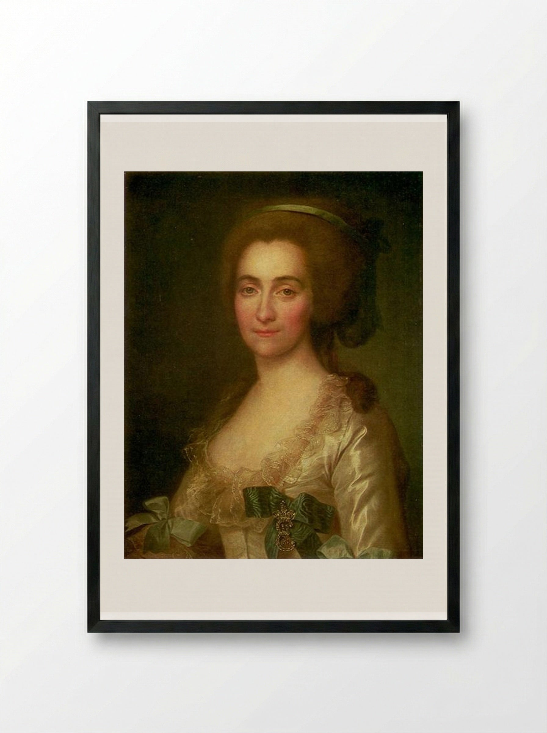 Portrait of E. A. Vorontsova - Dmitry Levitzky - Framed Print Black