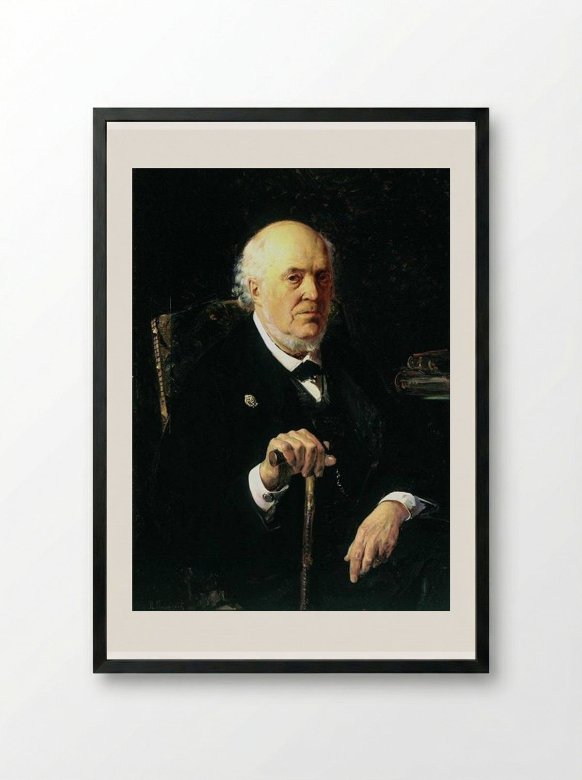 Portrait of E. I. Makovsky - Vladimir Makovsky - Framed Print Black