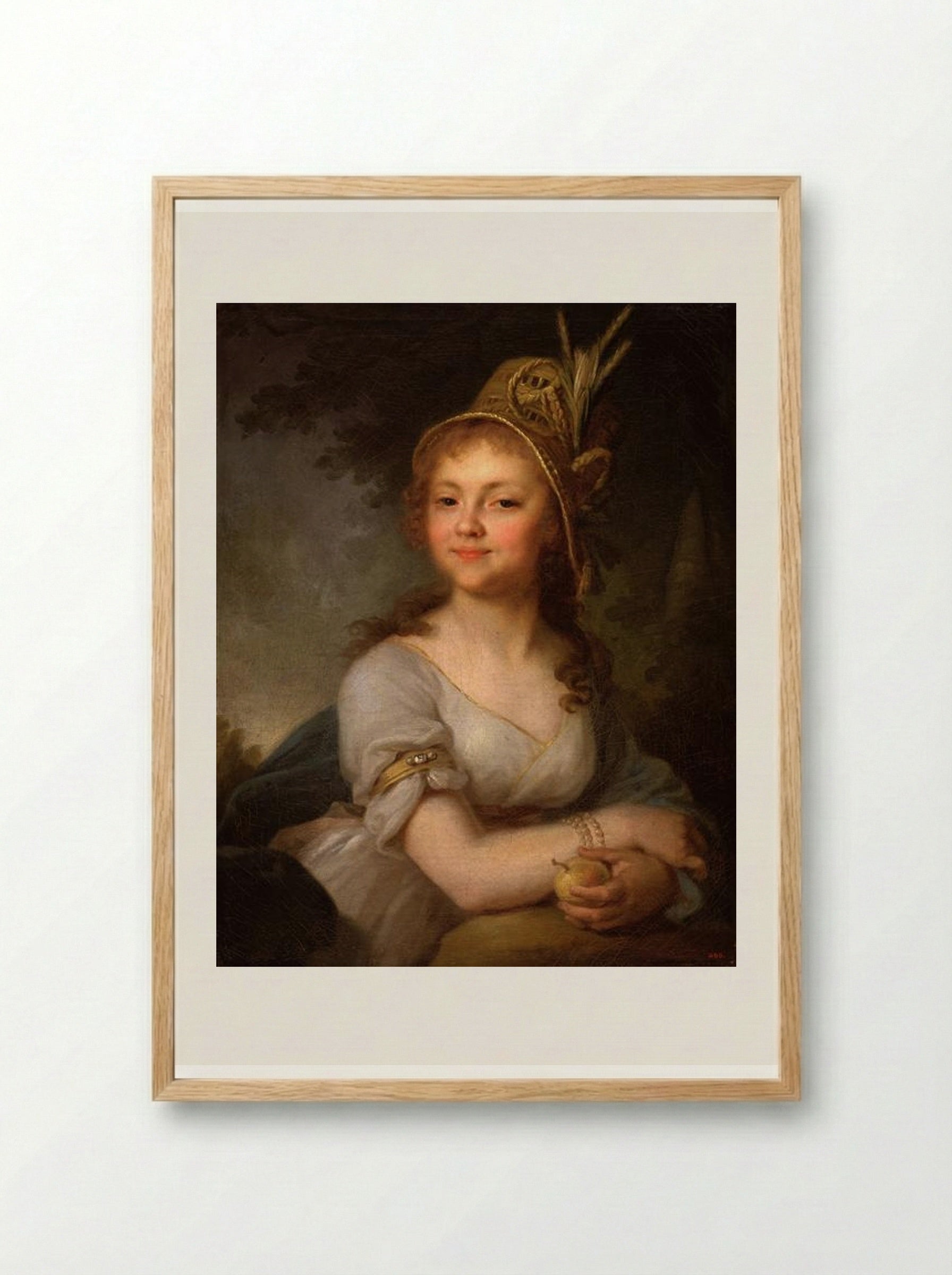 Portrait of E. N. Arsenyeva - Vladimir Borovikovsky - Framed Print Wood
