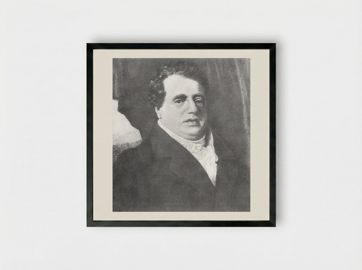 Portrait of E. Dumont - Orest Kiprensky - Framed Print Black