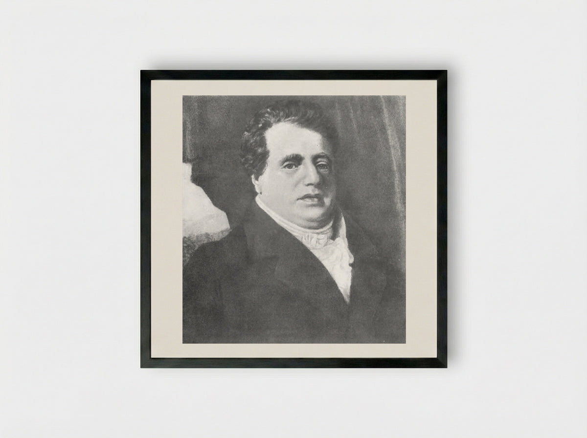 Portrait of E. Dumont - Orest Kiprensky - Framed Print Black