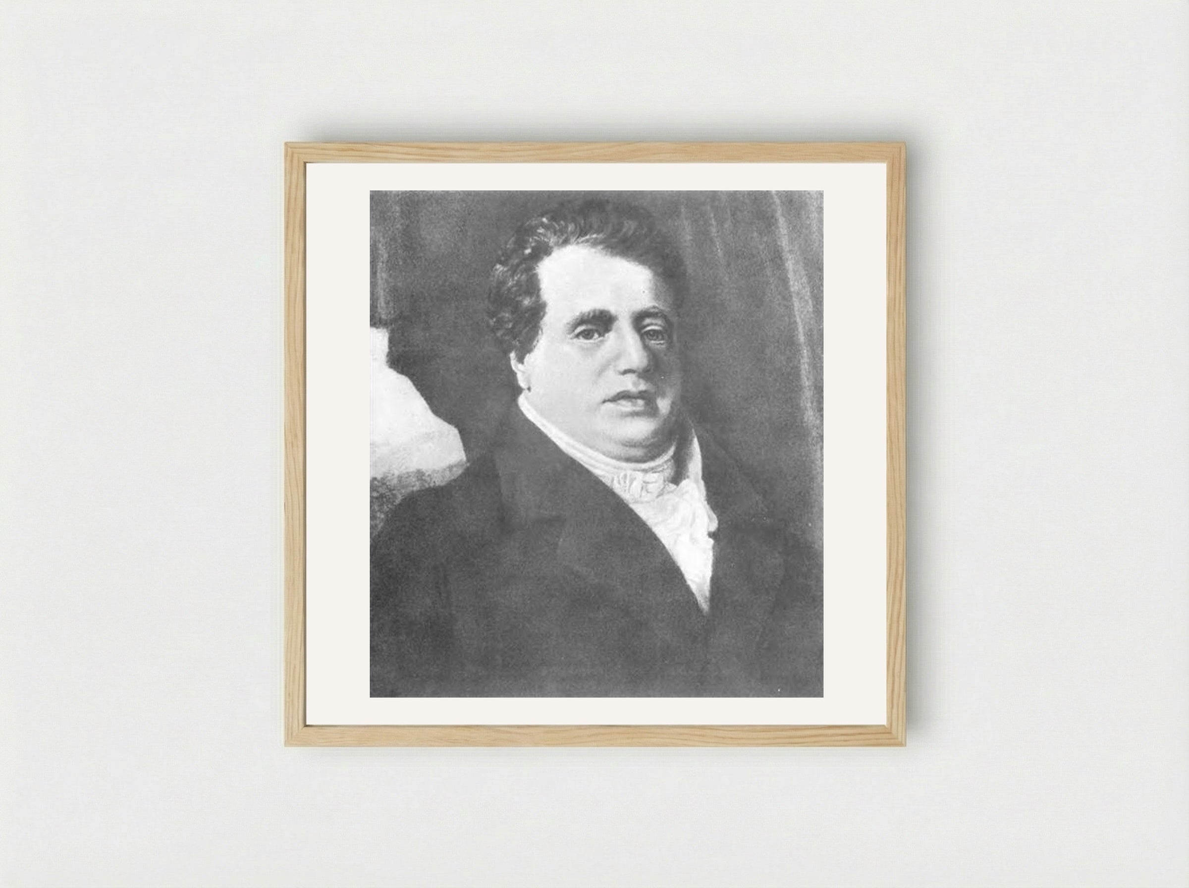 Portrait of E. Dumont - Orest Kiprensky - Framed Print Wood