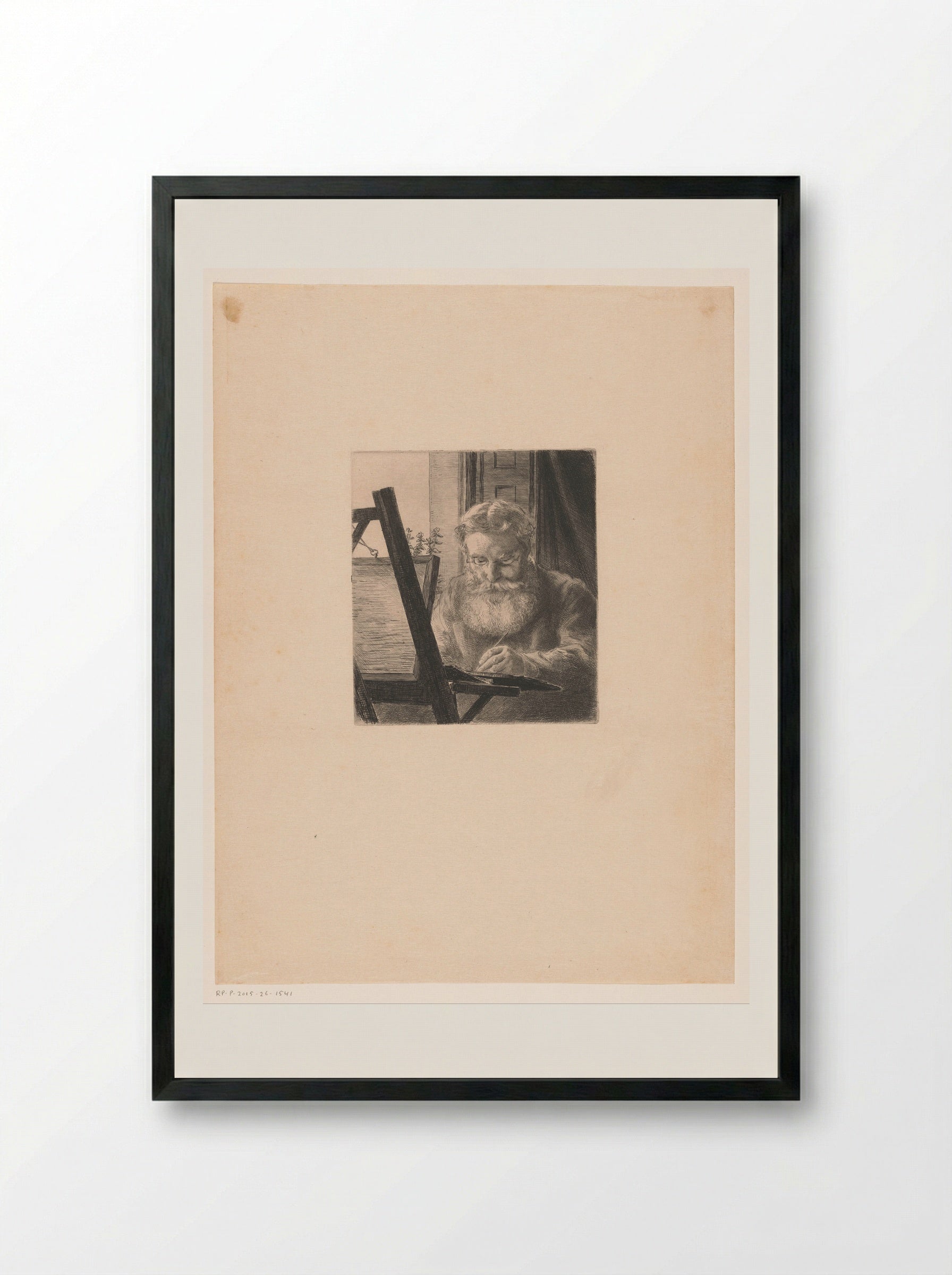 Portrait of Edwin Edwards - Félix Bracquemond - Framed Print Black