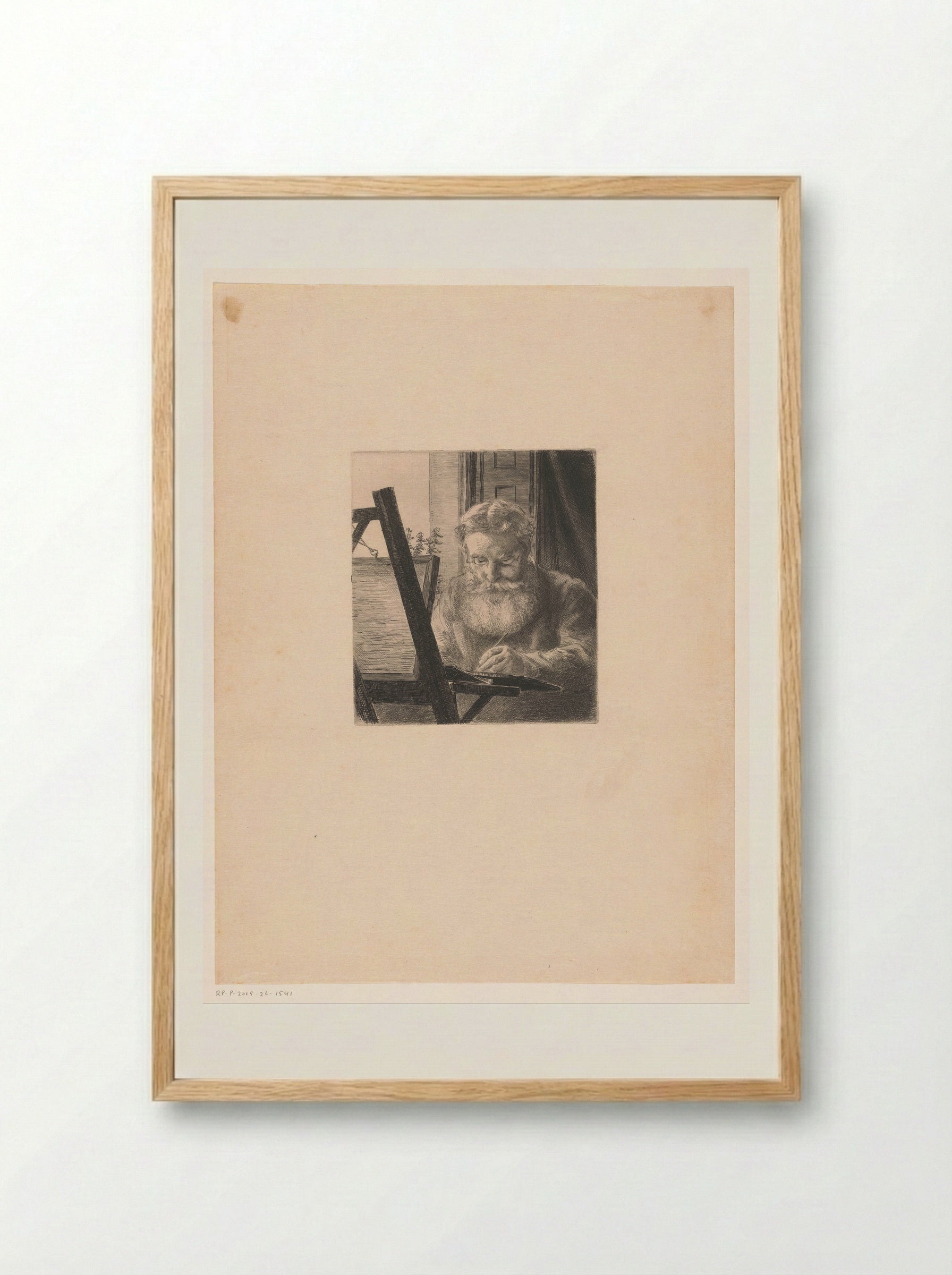 Portrait of Edwin Edwards - Félix Bracquemond - Framed Print Wood