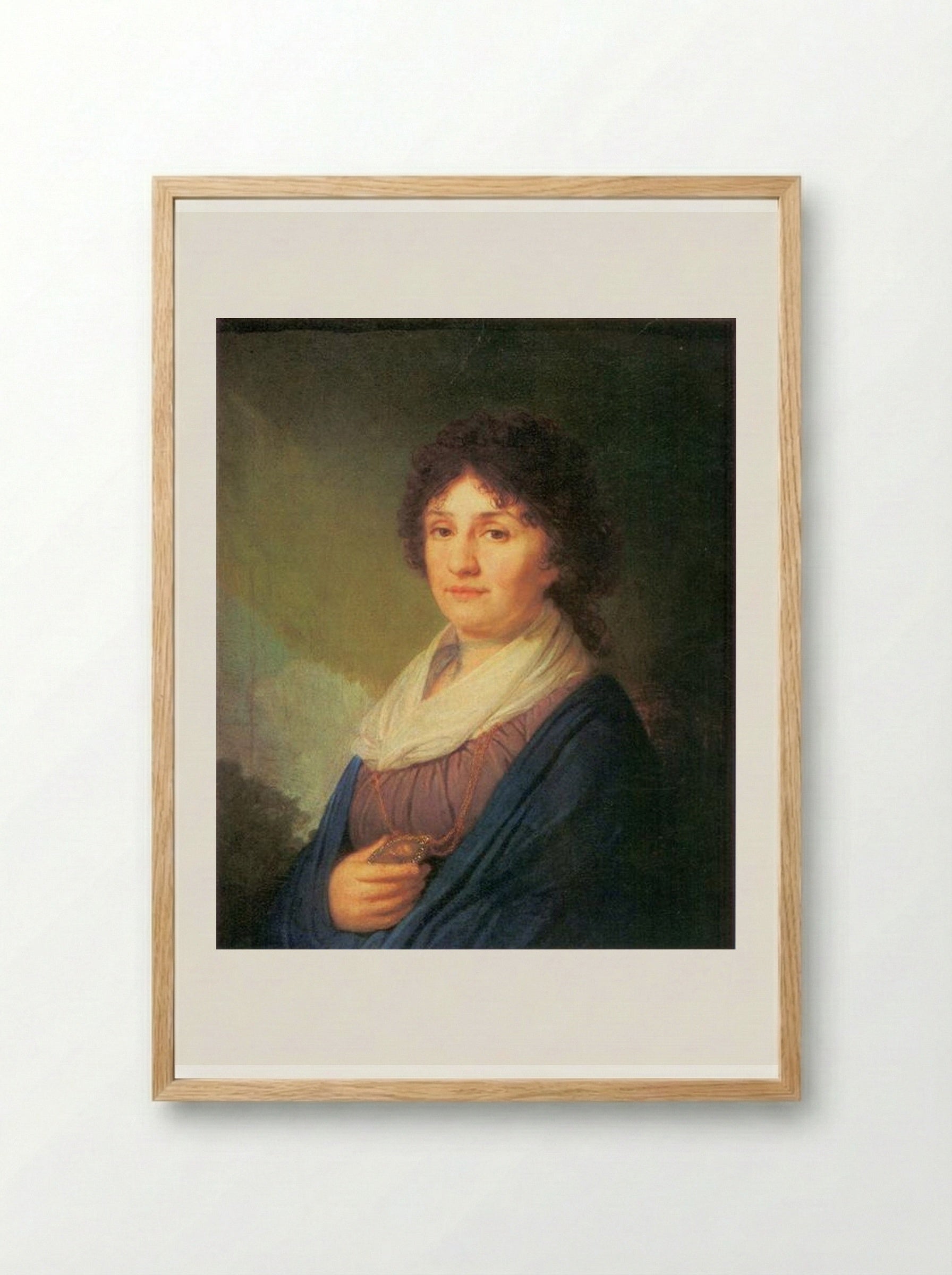 Portrait of Ekaterina Davydova - Vladimir Borovikovsky - Framed Print Wood