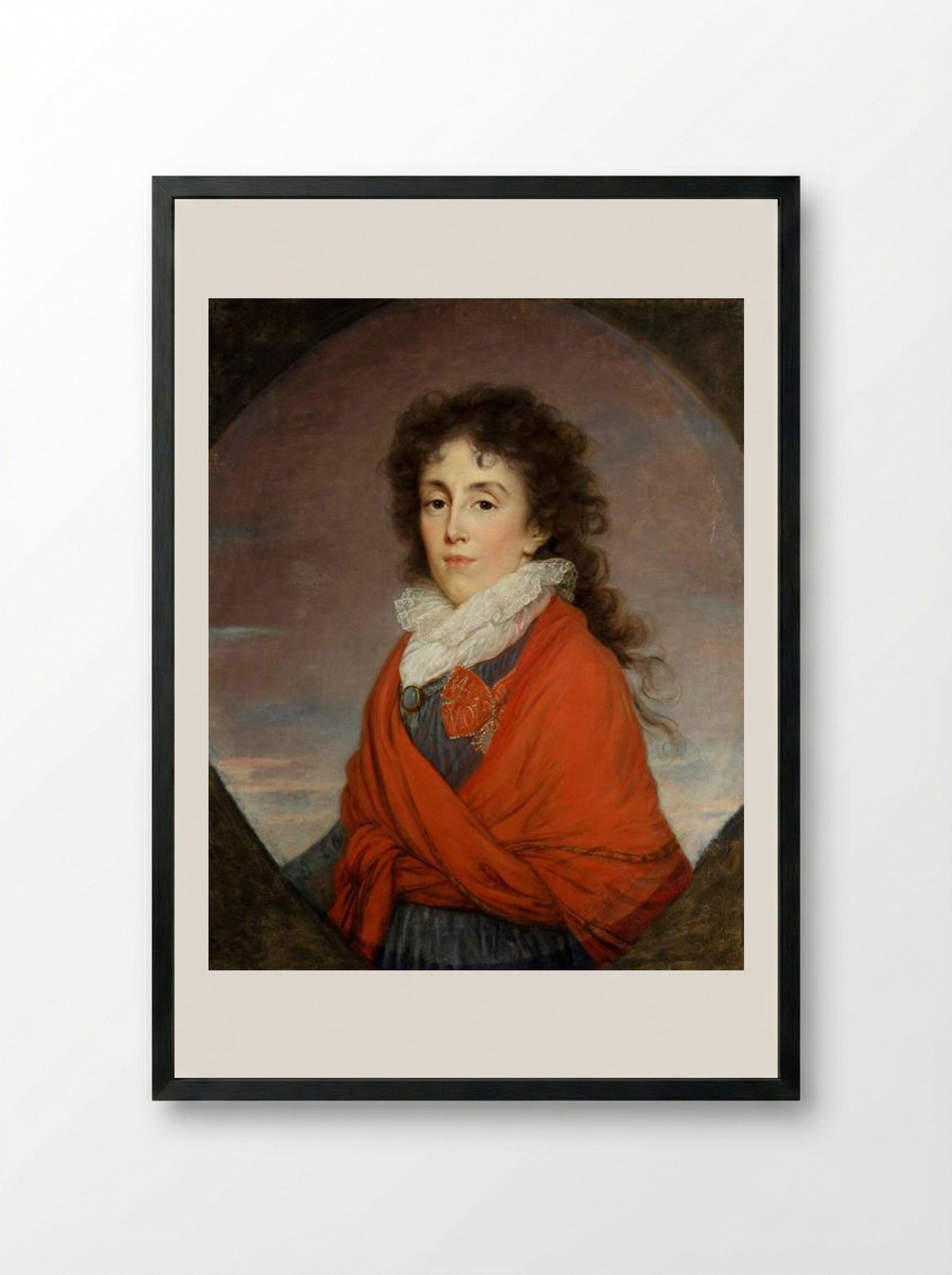 Portrait of Ekaterina I. Kutuzova - Louise Elisabeth Vigée Le Brun - Framed Print Black