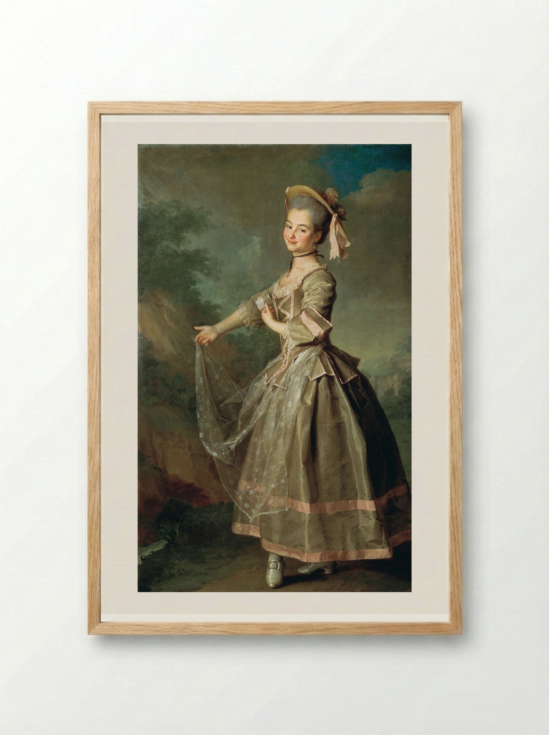 Portrait of Ekaterina Nelidova - Dmitry Levitzky - Framed Print Wood