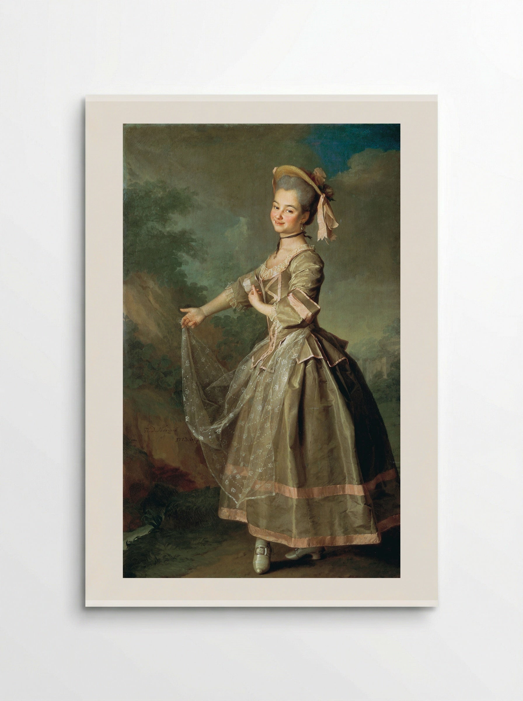 Portrait of Ekaterina Nelidova - Dmitry Levitzky - Poster