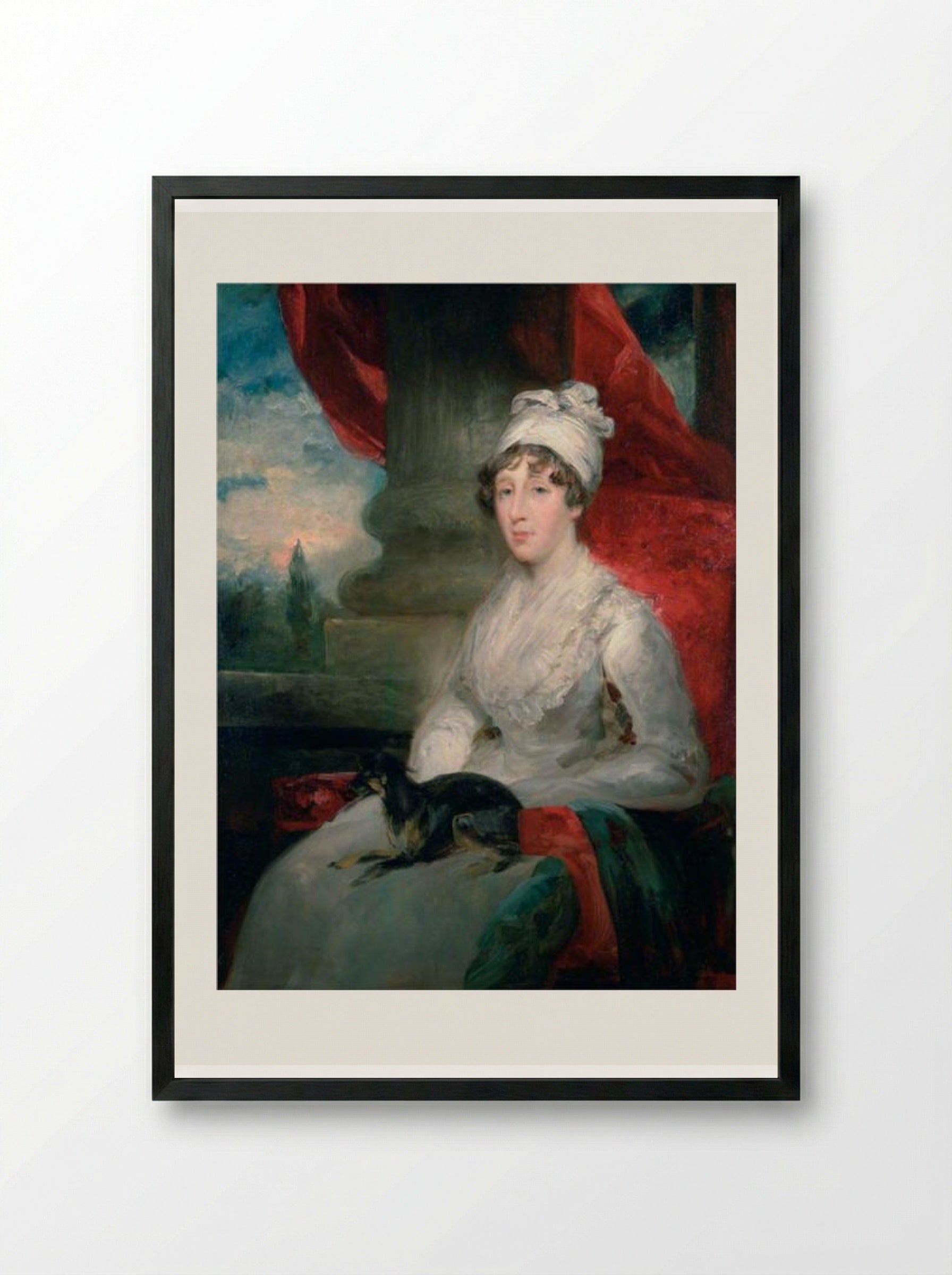 Portrait of Eliza Soane - John Jackson - Framed Print Black