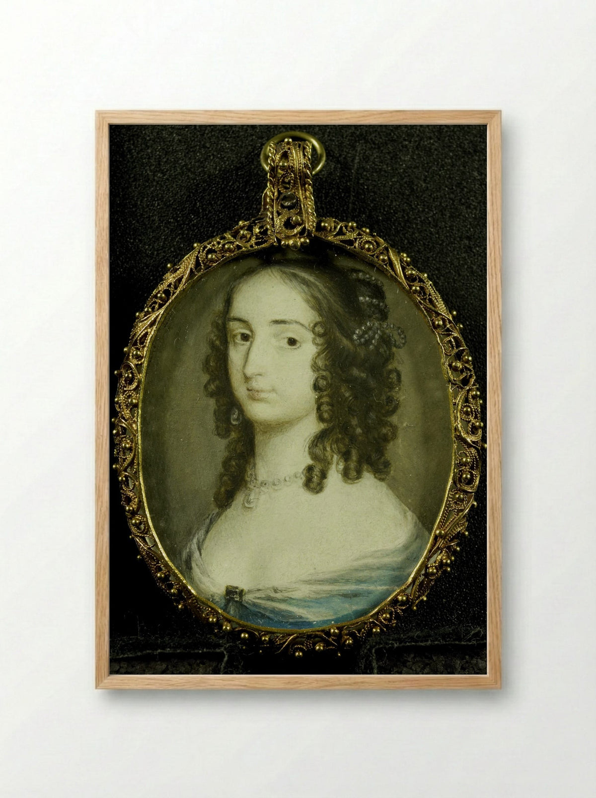 Portrait of Elizabeth of the Palatinate - Alexander Cooper - Framed Print Wood