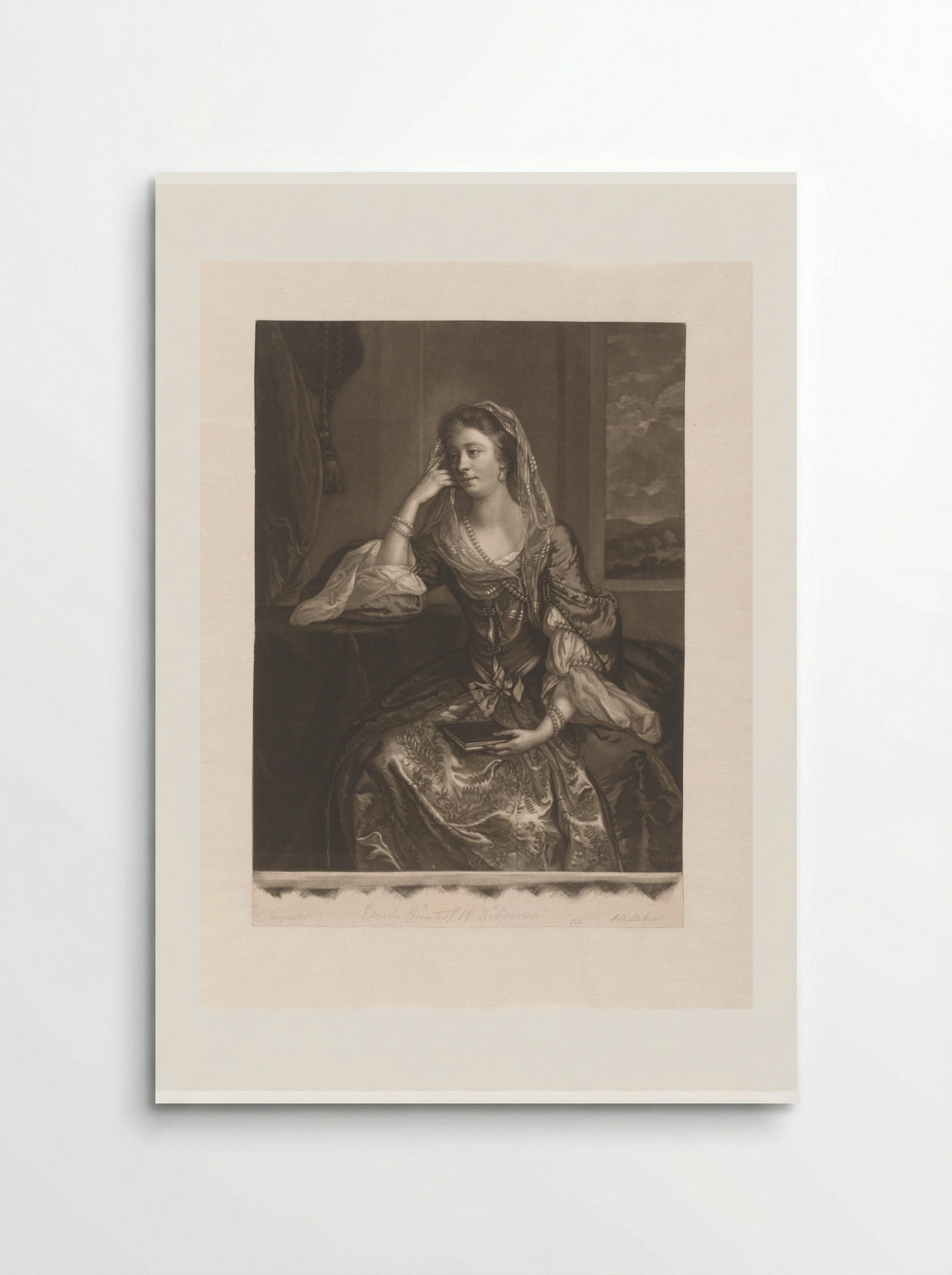 Portrait of Emily FitzGerald, Countess of Kildare - James McArdell - Poster