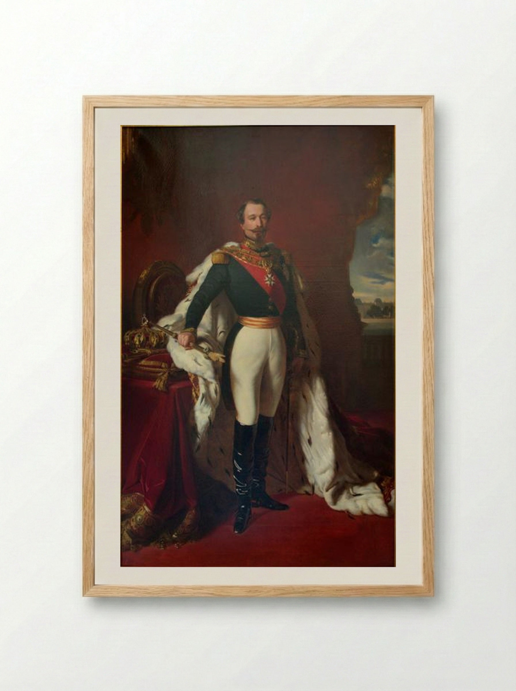 Portrait of Emperor Napoleon III - Franz Xaver Winterhalter - Framed Print Wood