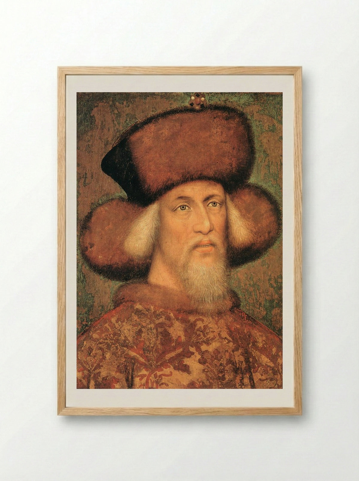 Portrait of Emperor Sigismund of Luxembourg - Pisanello - Framed Print Wood