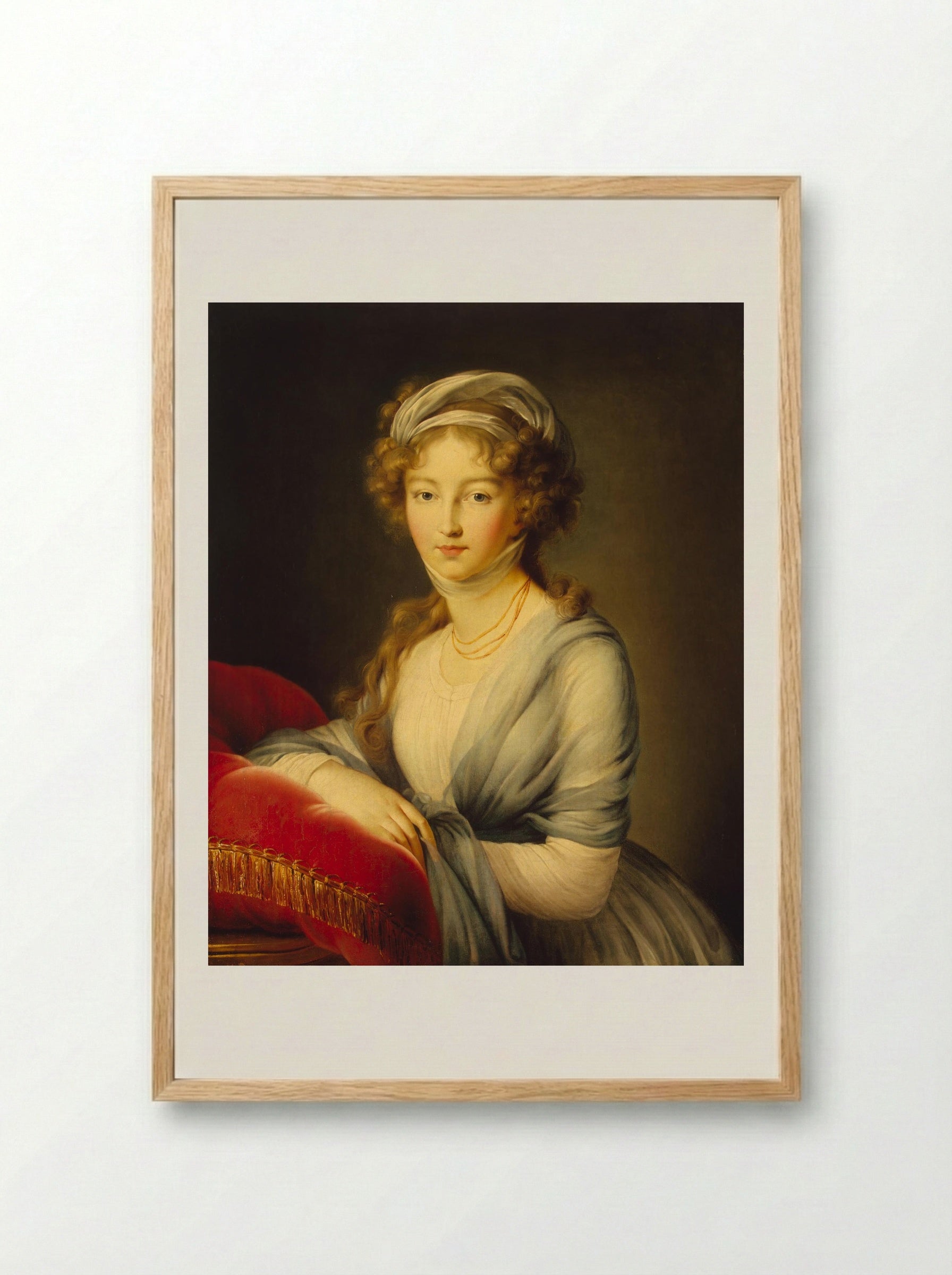 Portrait of Empress Elisabeth Alexeievna of Russia - Louise Elisabeth Vigée Le Brun - Framed Print Wood