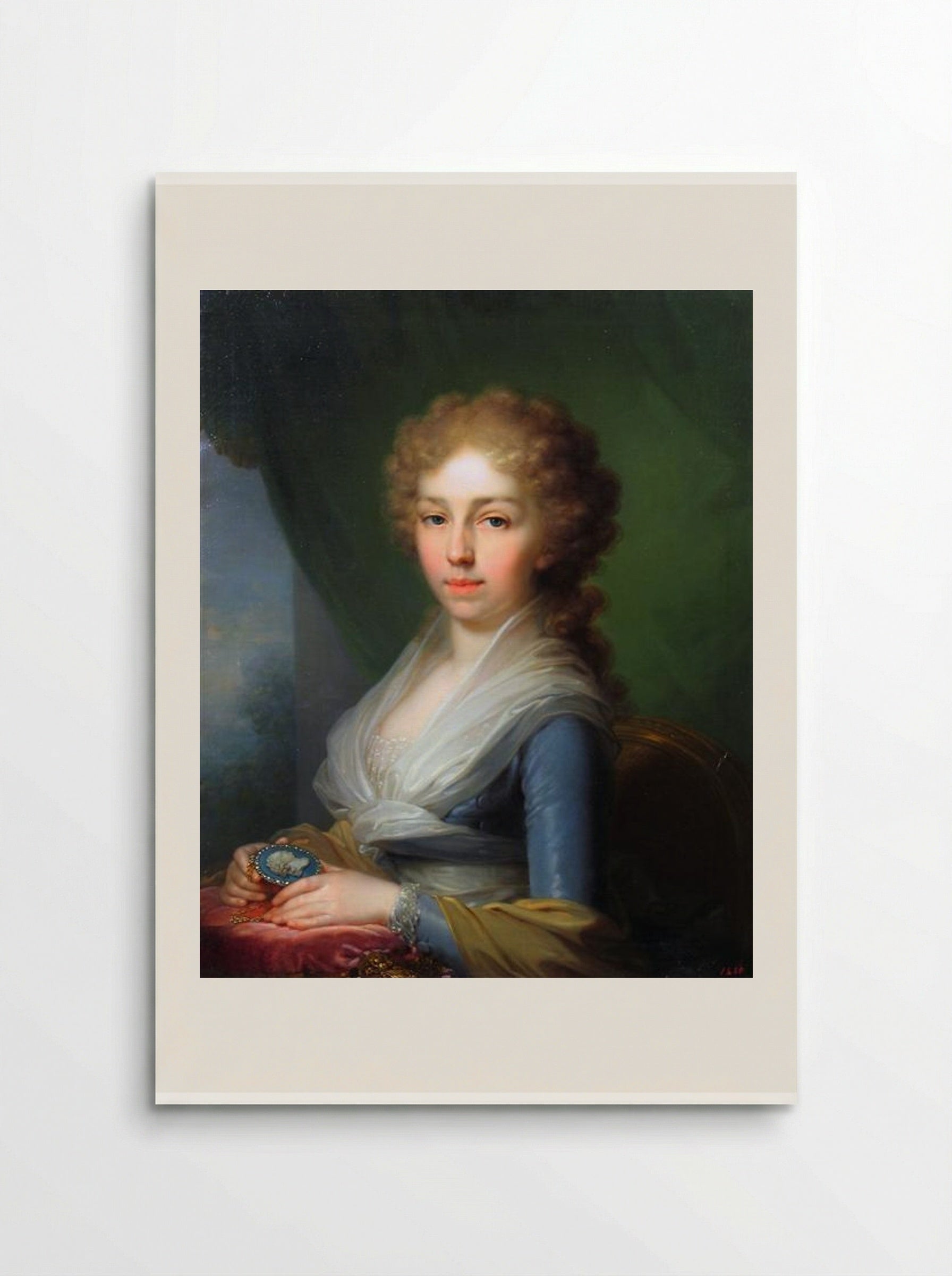 Portrait of Empress Elisabeth Alexeievna - Vladimir Borovikovsky - Poster