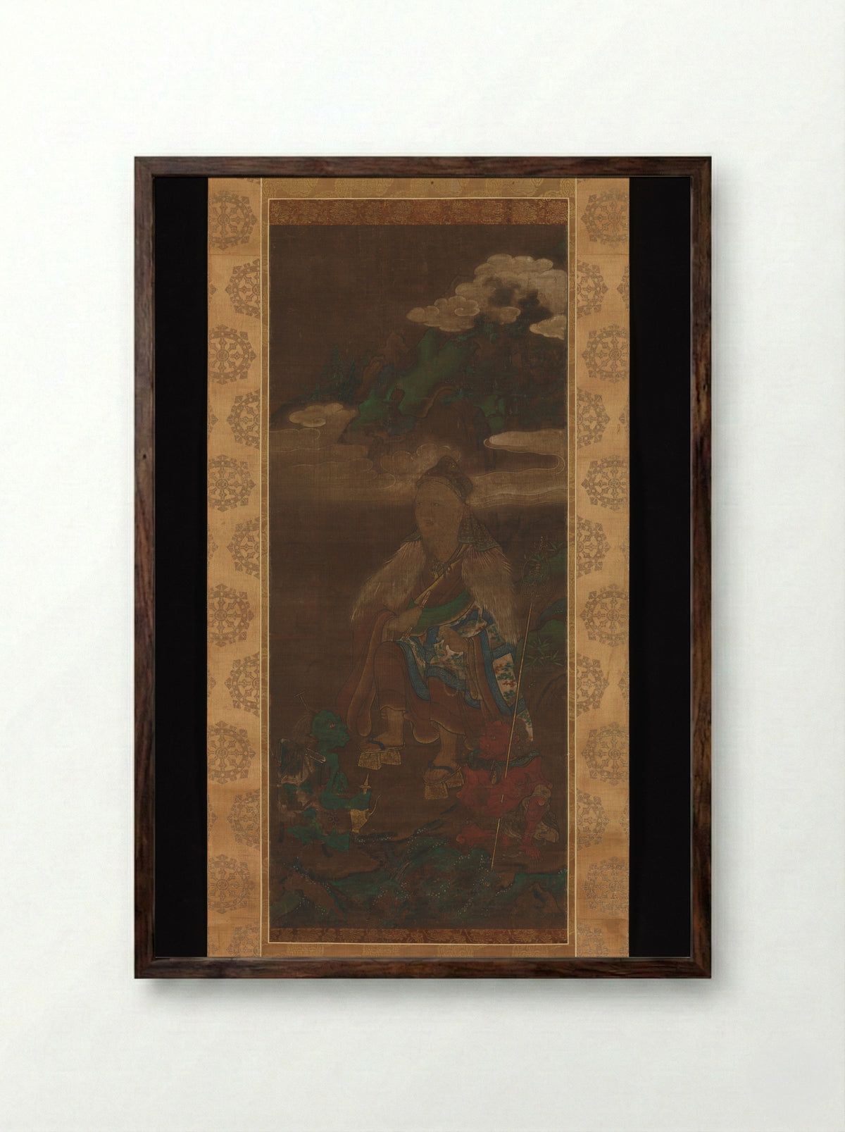 Portrait of En no Gyōja - Jakusai - Framed Print Dark Wood