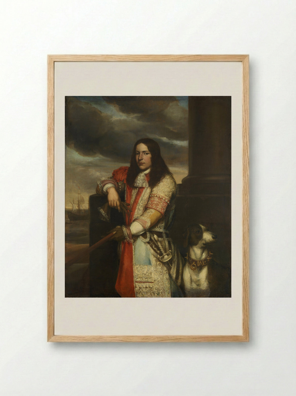 Portrait of Engel de Ruyter - Jan Andrea Lievens - Framed Print Wood
